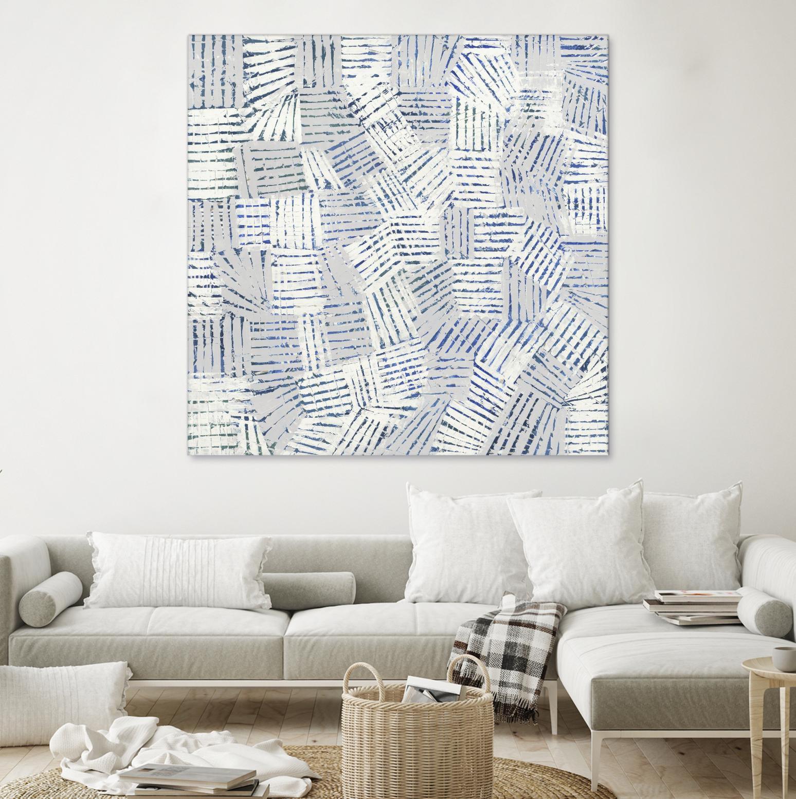 Thrive by John Burrows on GIANT ART - blue geometric shapes shapes