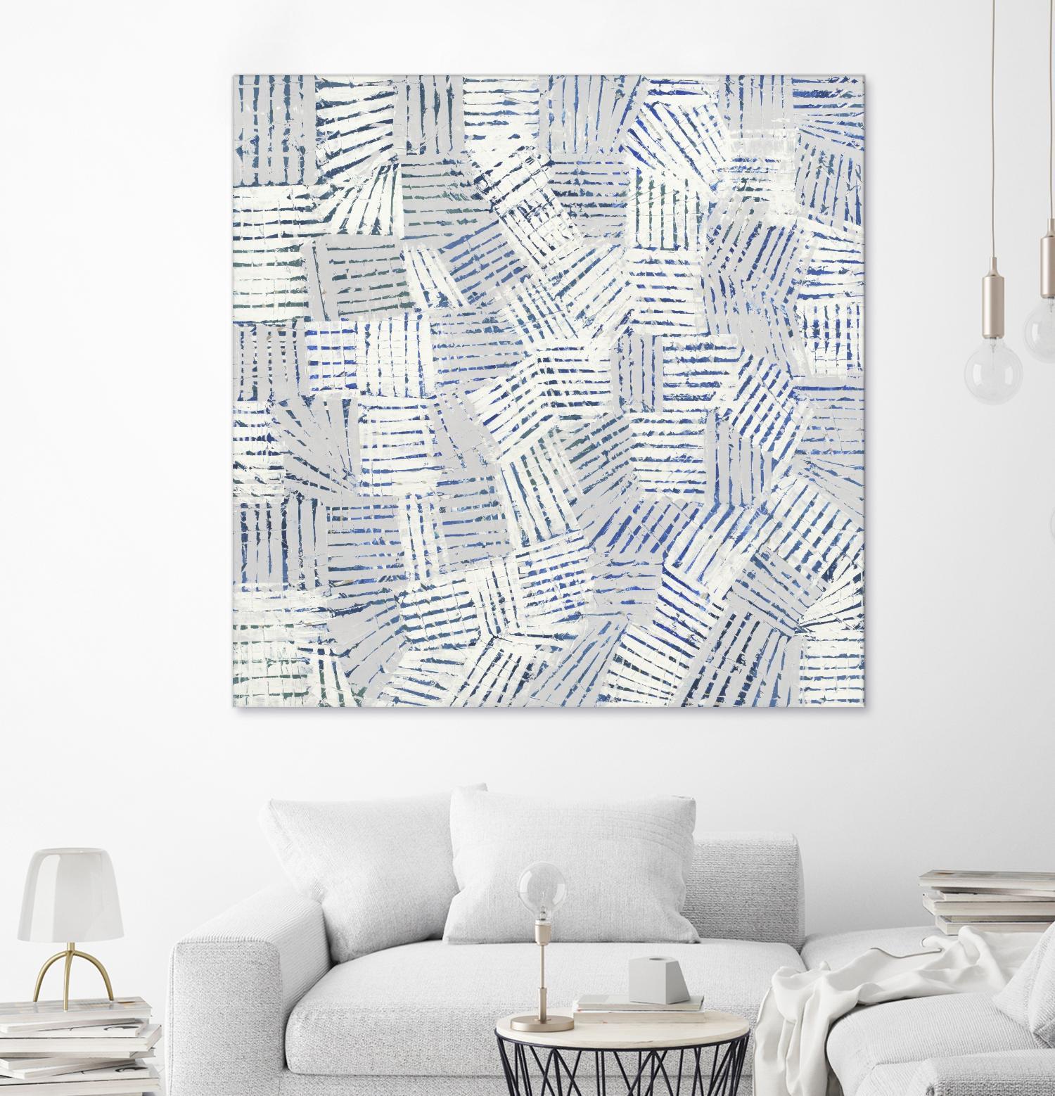 Thrive by John Burrows on GIANT ART - blue geometric shapes shapes