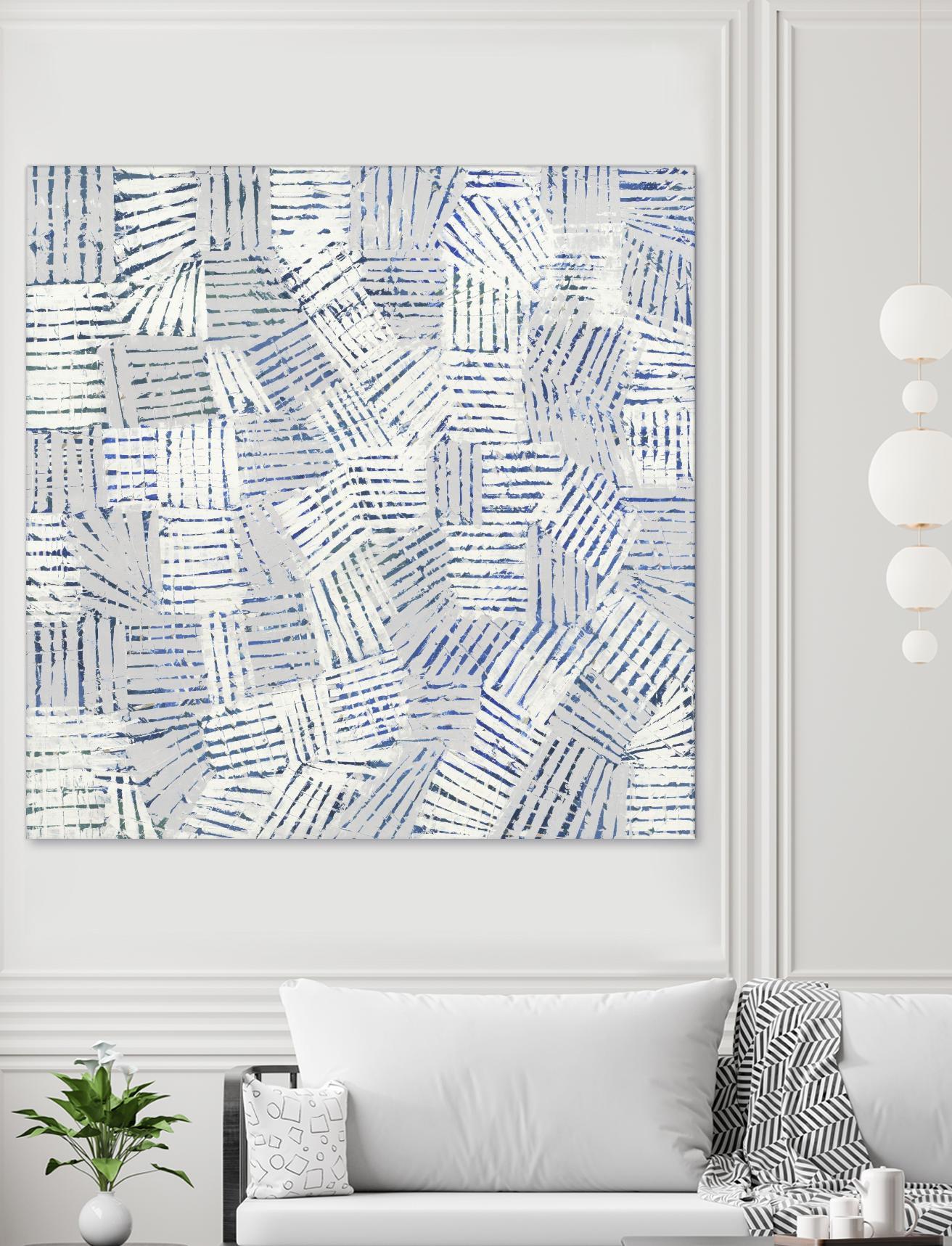 Thrive by John Burrows on GIANT ART - blue geometric shapes shapes