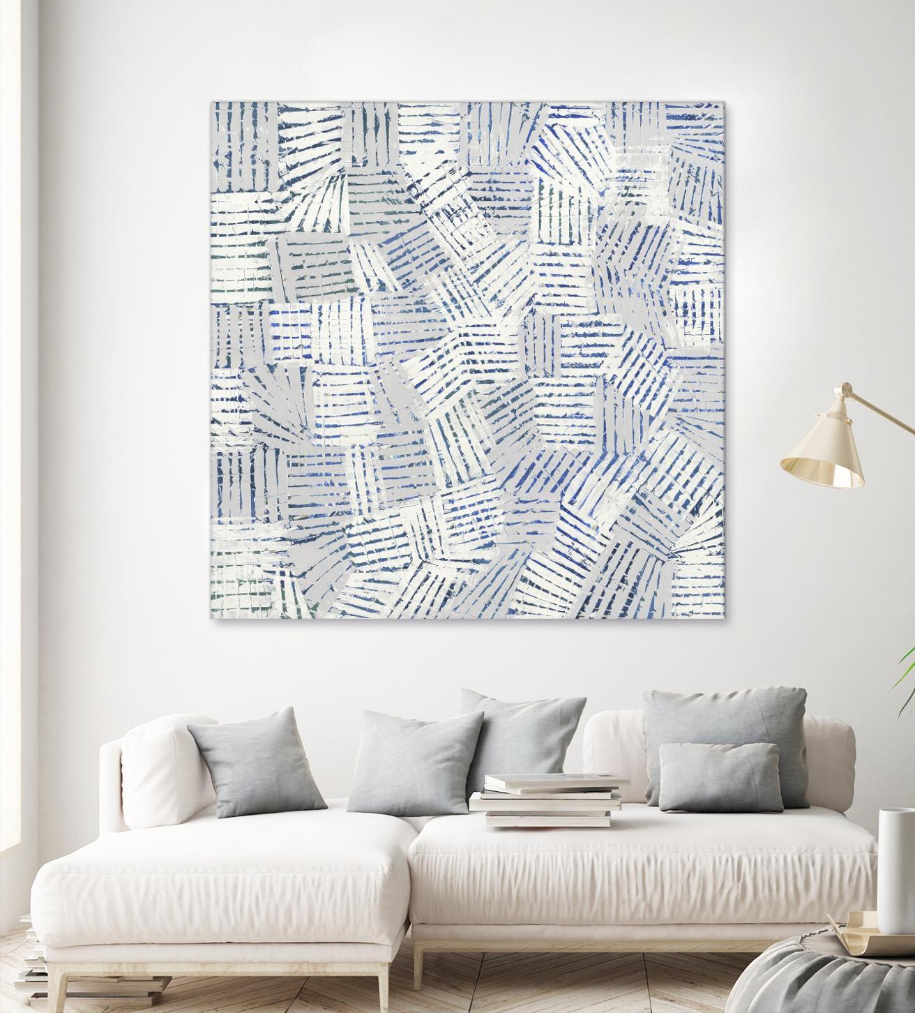 Thrive by John Burrows on GIANT ART - blue geometric shapes shapes