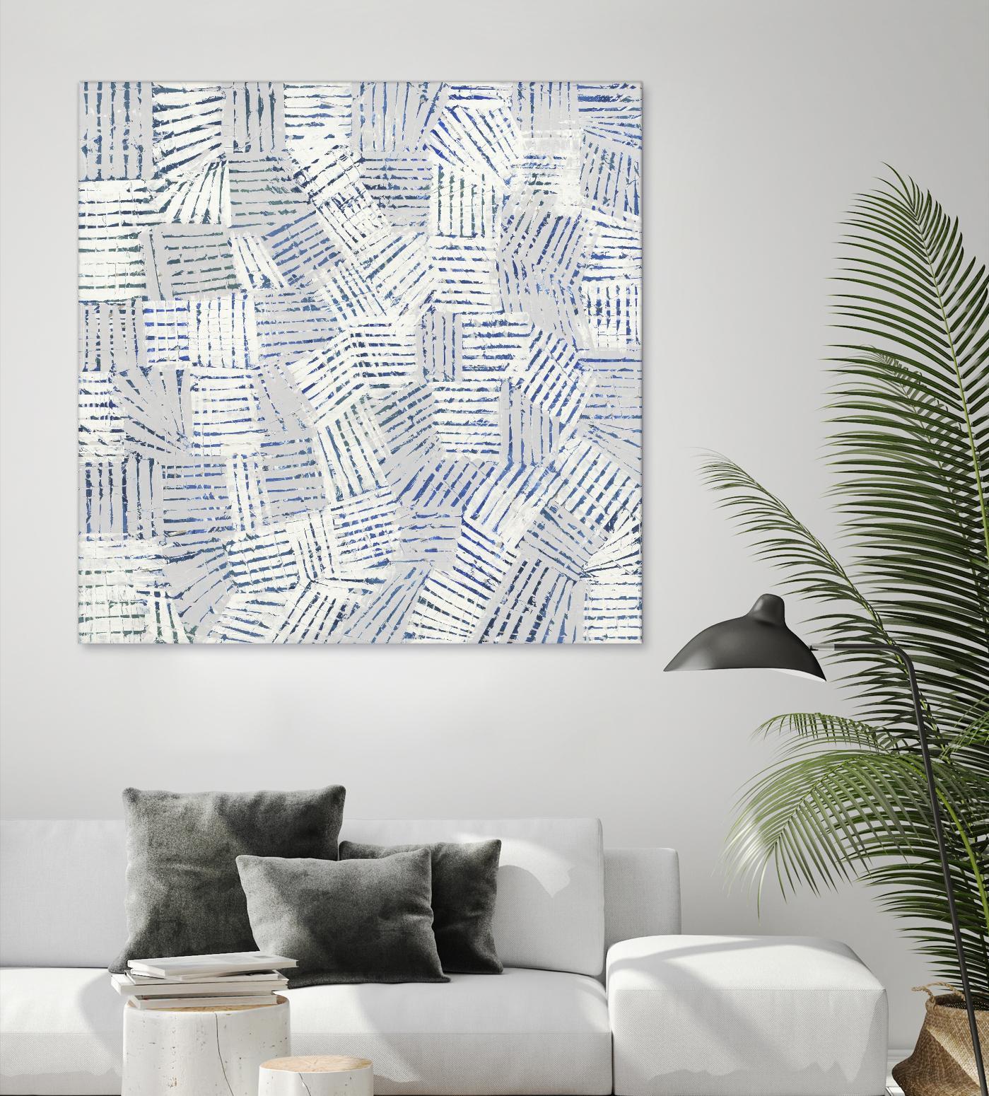 Thrive by John Burrows on GIANT ART - blue geometric shapes shapes