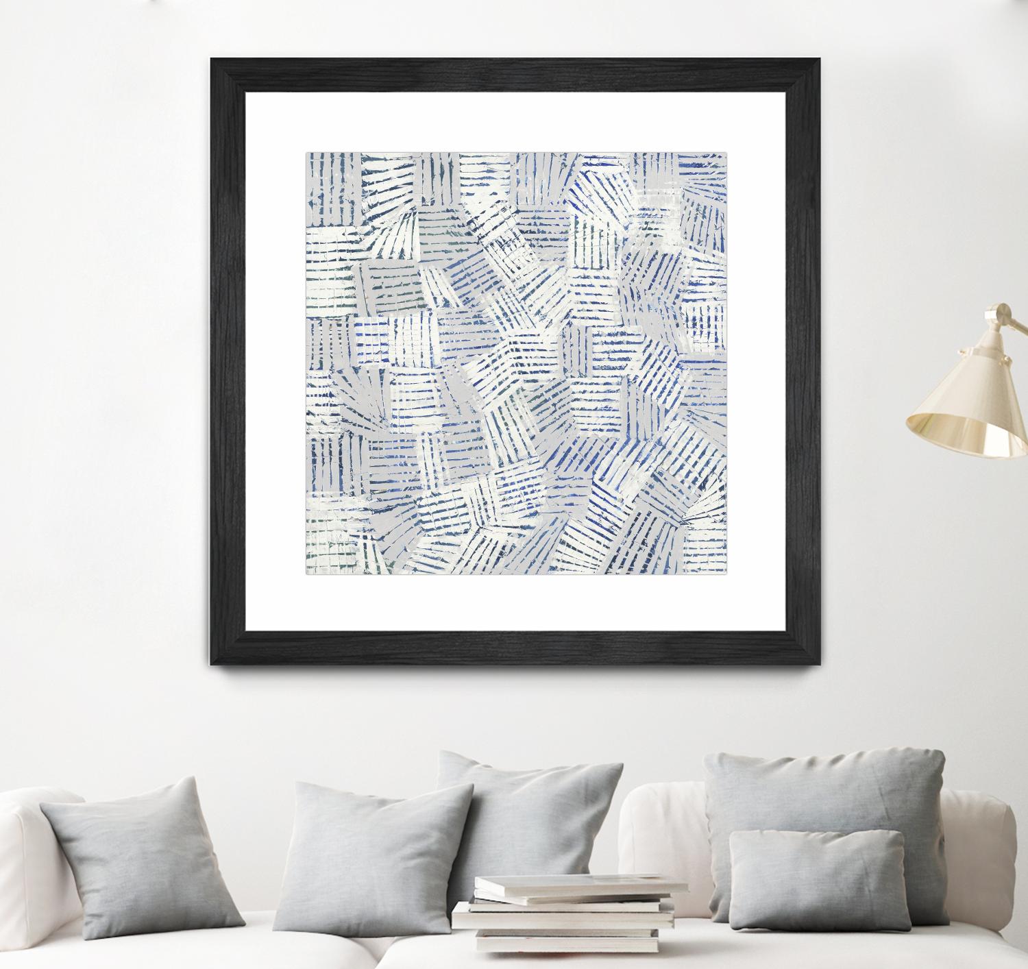 Thrive by John Burrows on GIANT ART - blue geometric shapes shapes