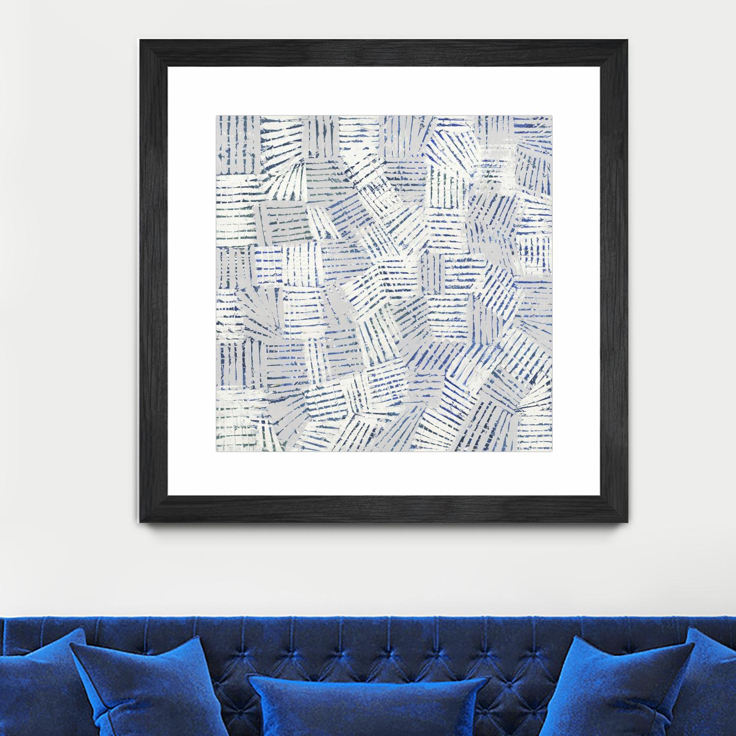 Thrive by John Burrows on GIANT ART - blue geometric shapes shapes