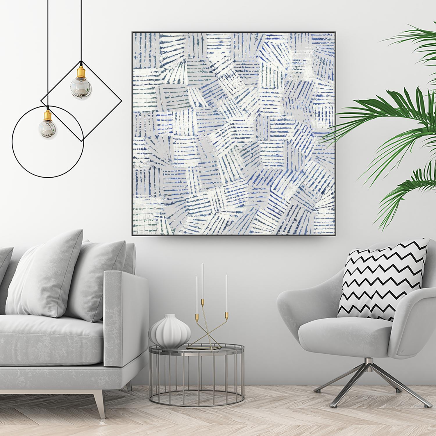 Thrive by John Burrows on GIANT ART - blue geometric shapes shapes