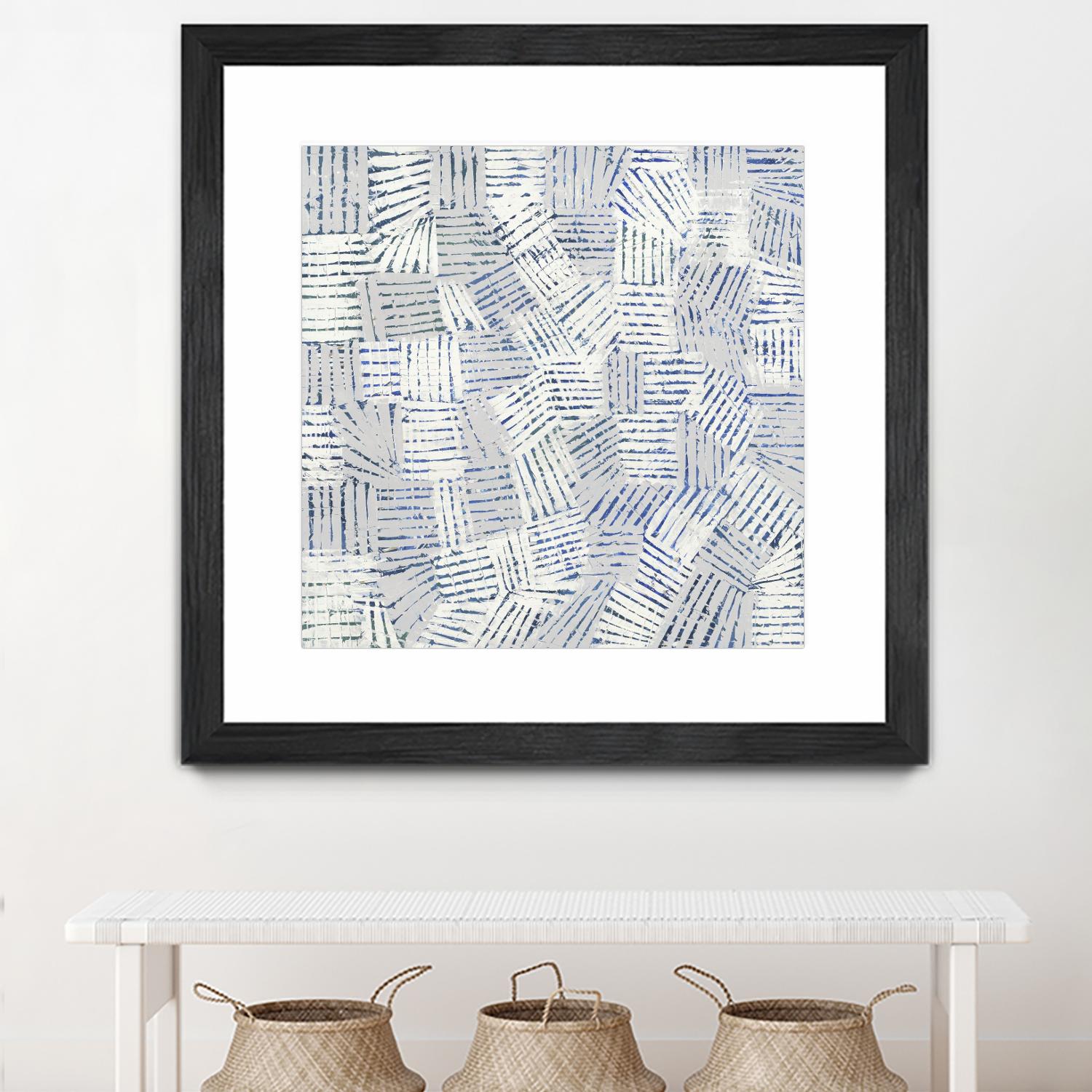 Thrive by John Burrows on GIANT ART - blue geometric shapes shapes