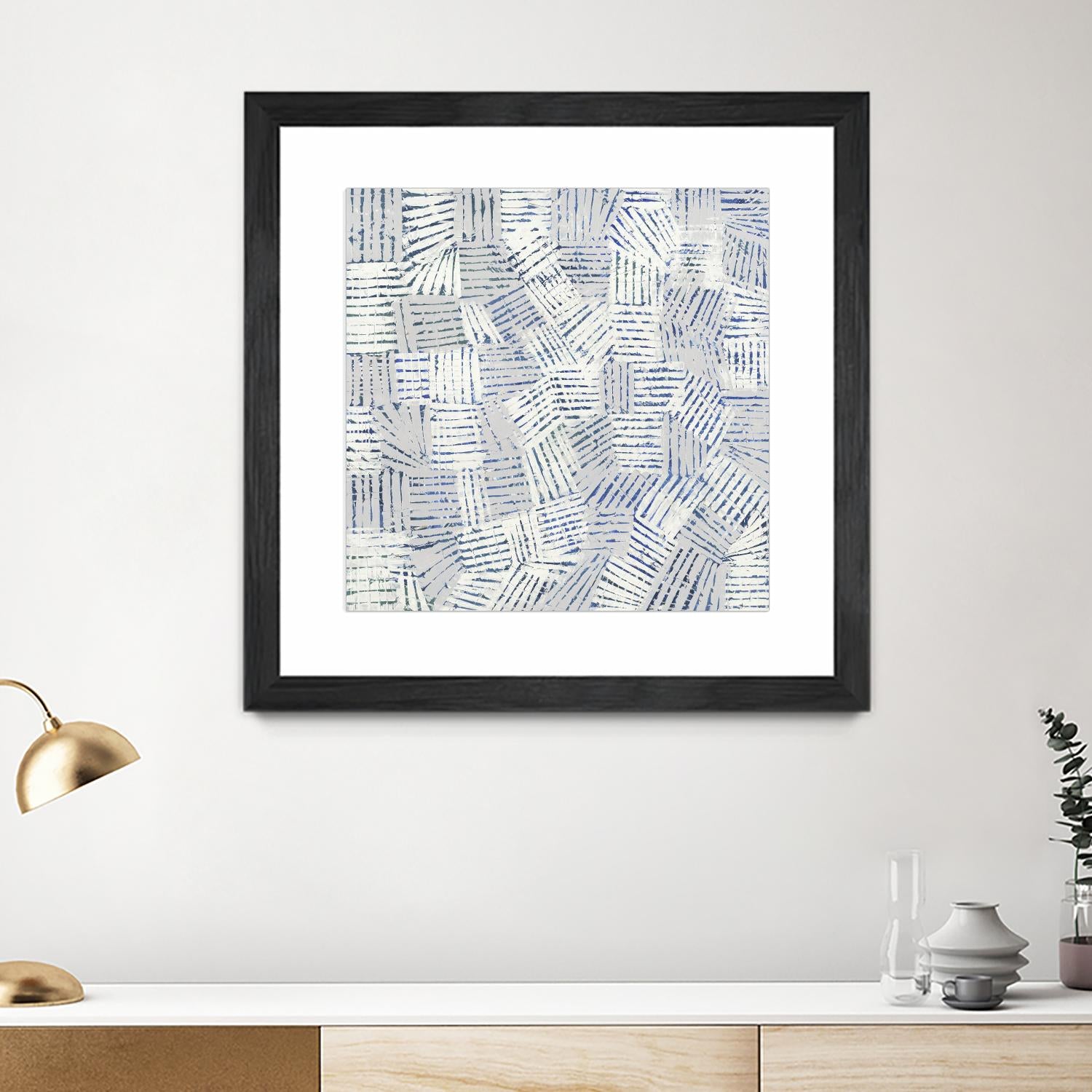 Thrive by John Burrows on GIANT ART - blue geometric shapes shapes