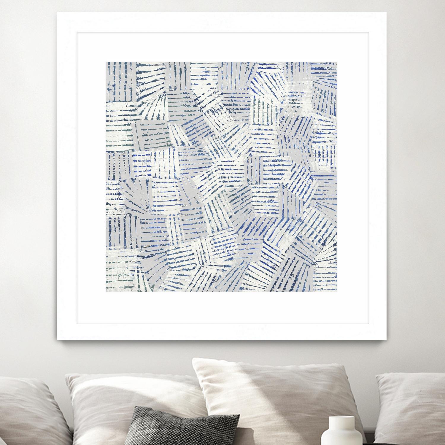 Thrive by John Burrows on GIANT ART - blue geometric shapes shapes