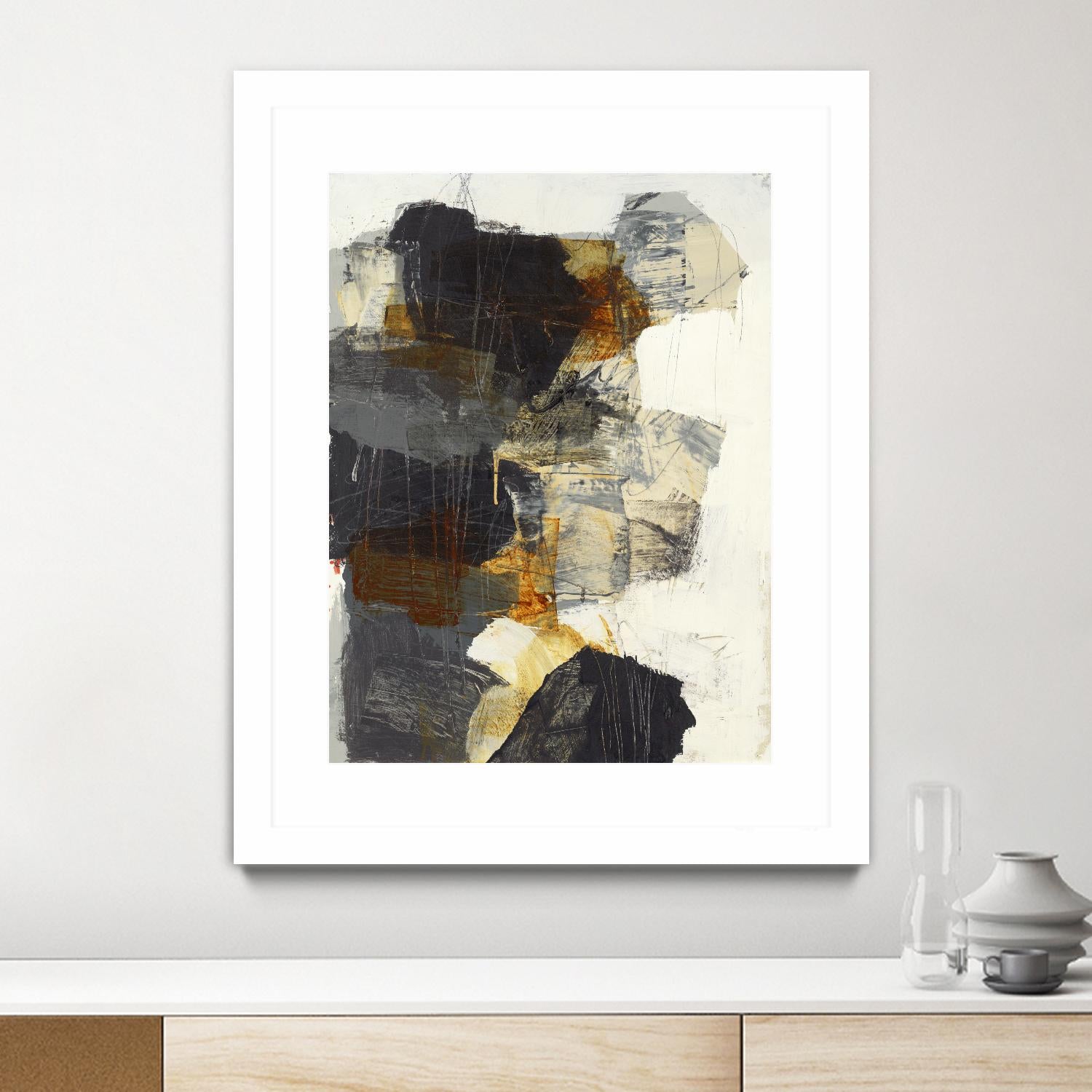 Monochrome Manta III by Brent Foreman on GIANT ART - grays abstract