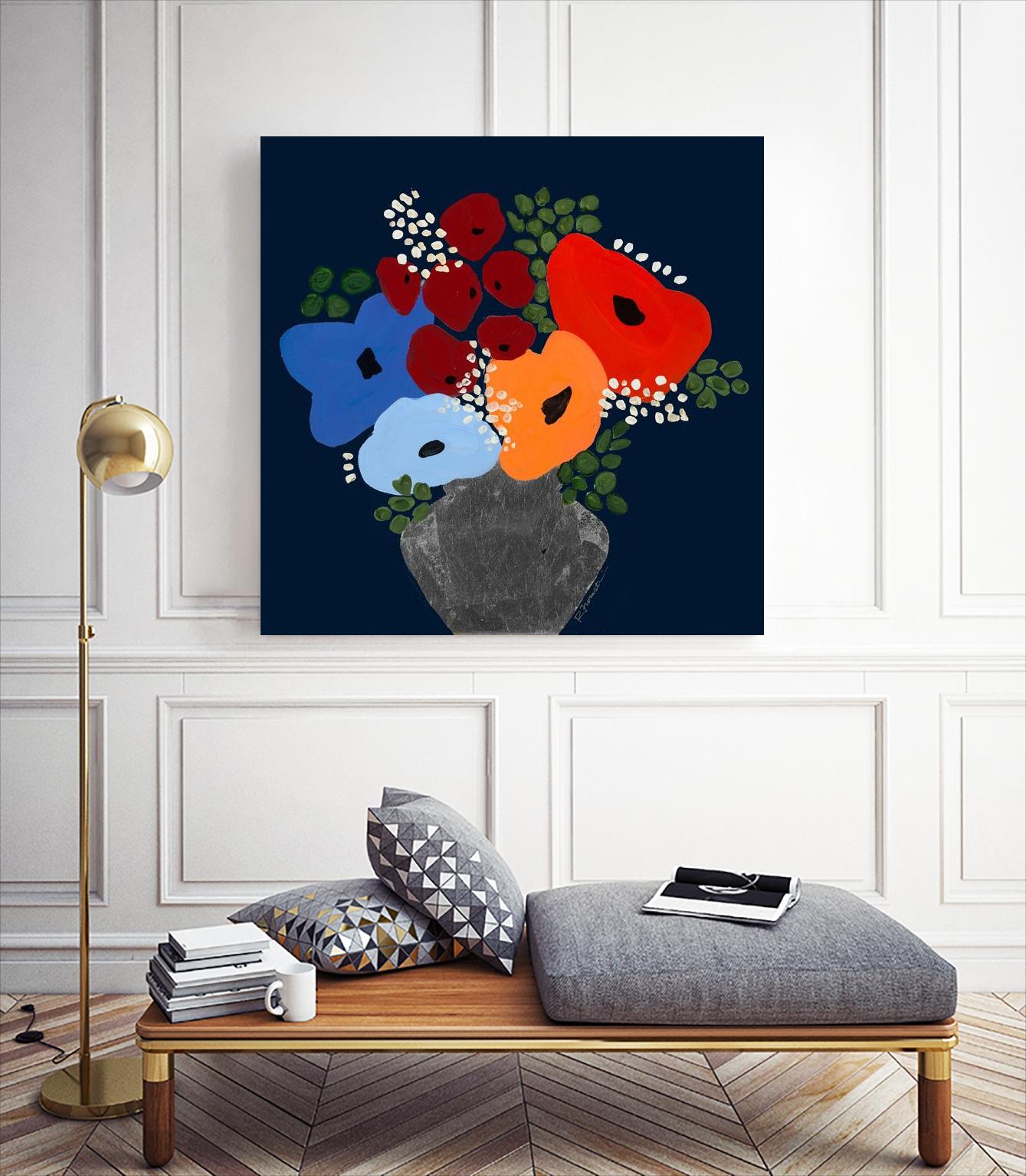 My Day V2 by Ruth Fromstein on GIANT ART - oranges flowers blooms