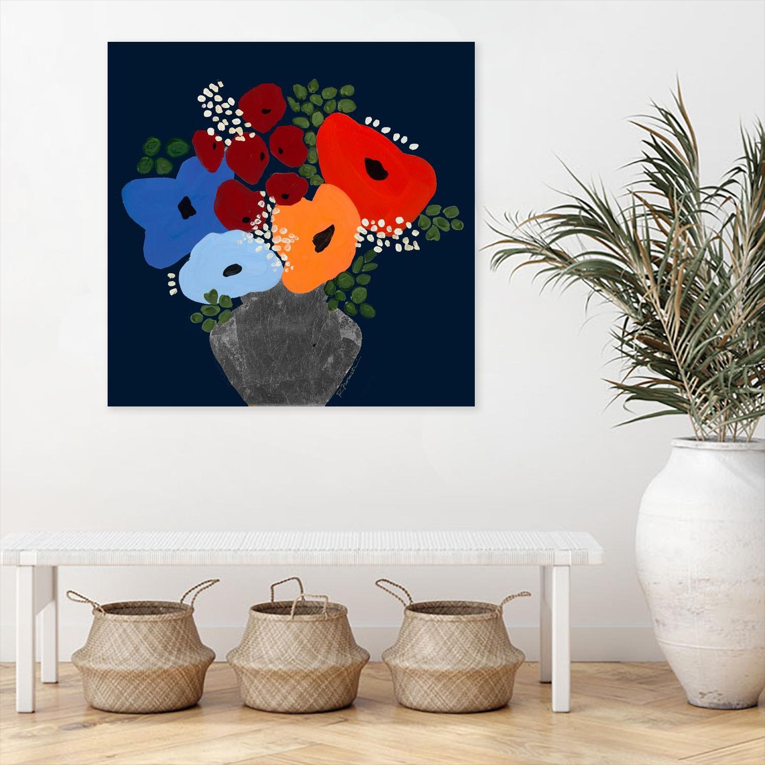 My Day V2 by Ruth Fromstein on GIANT ART - oranges flowers blooms