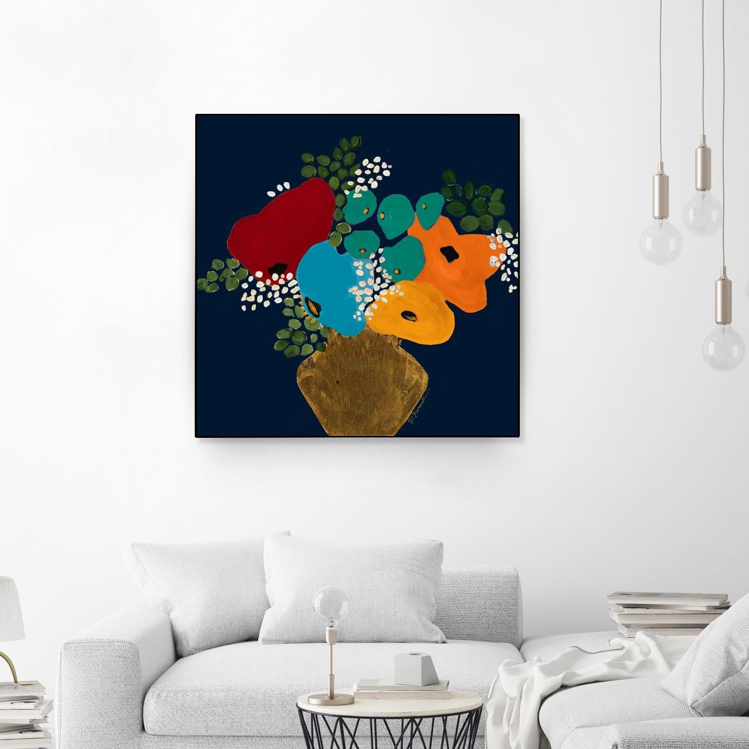 You Are On My Mind V1 by Ruth Fromstein on GIANT ART - blues botanical bouquet