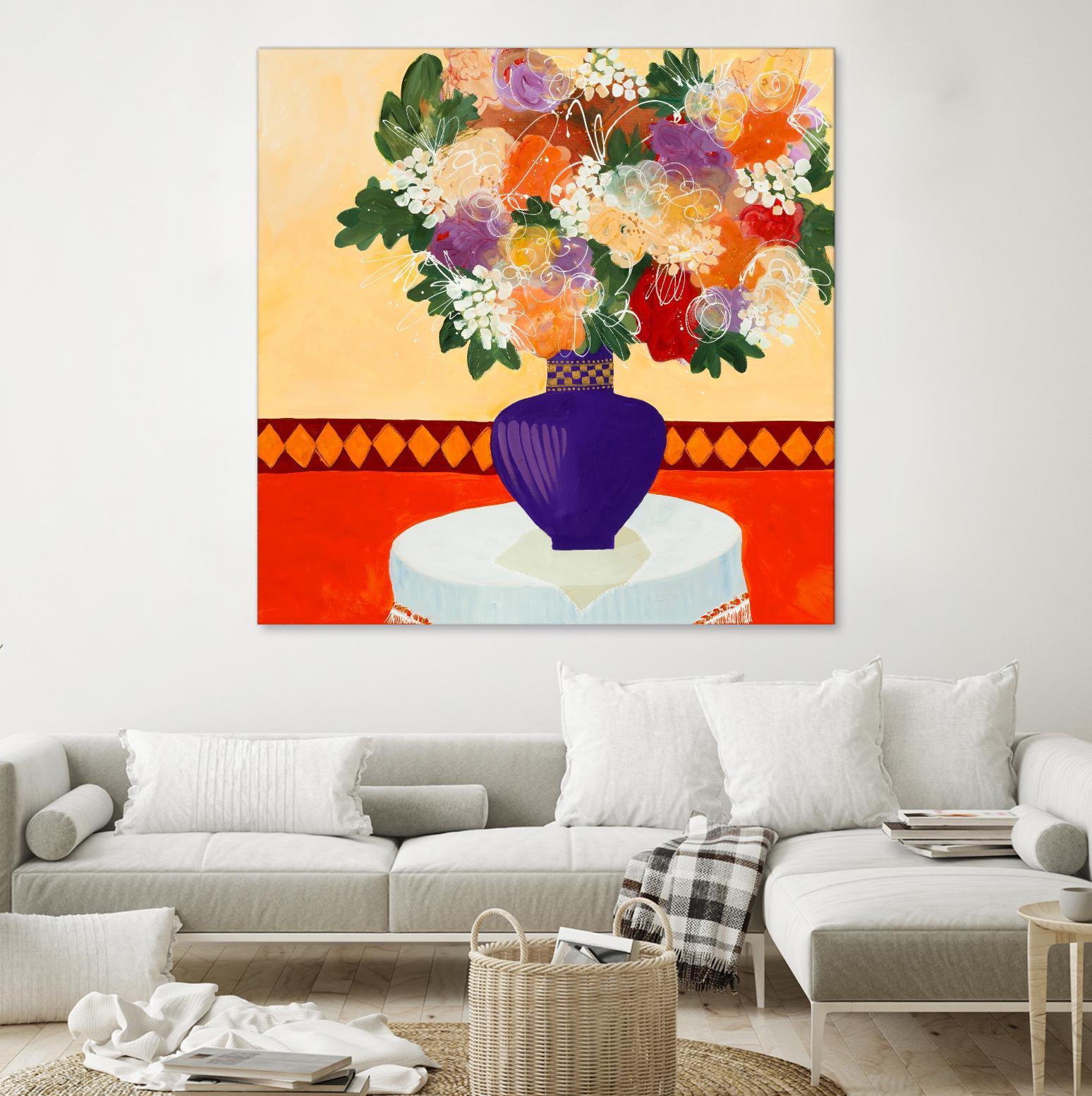 Taking In The Joy by Ruth Fromstein on GIANT ART - oranges floral bouquet