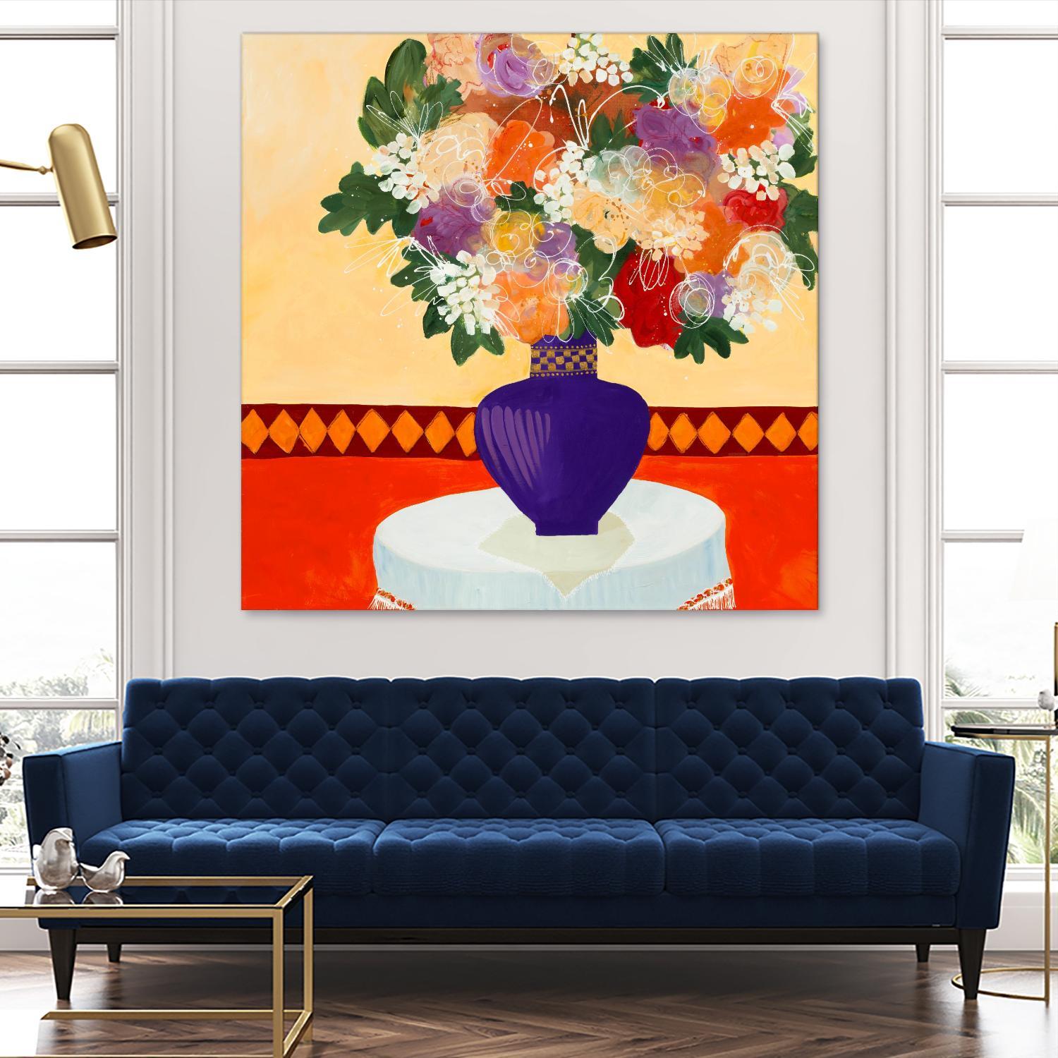 Taking In The Joy by Ruth Fromstein on GIANT ART - oranges floral bouquet