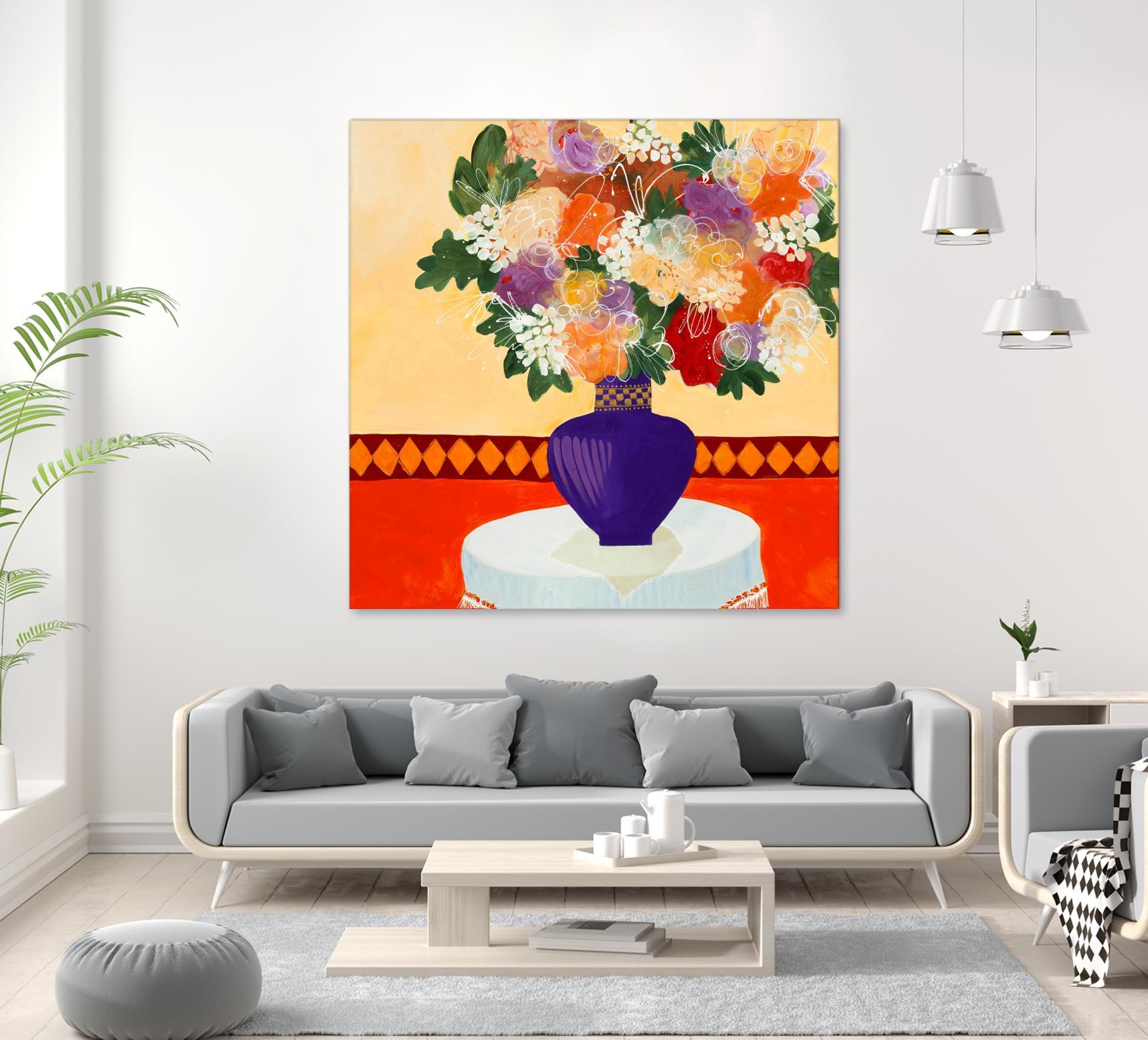 Taking In The Joy by Ruth Fromstein on GIANT ART - oranges floral bouquet