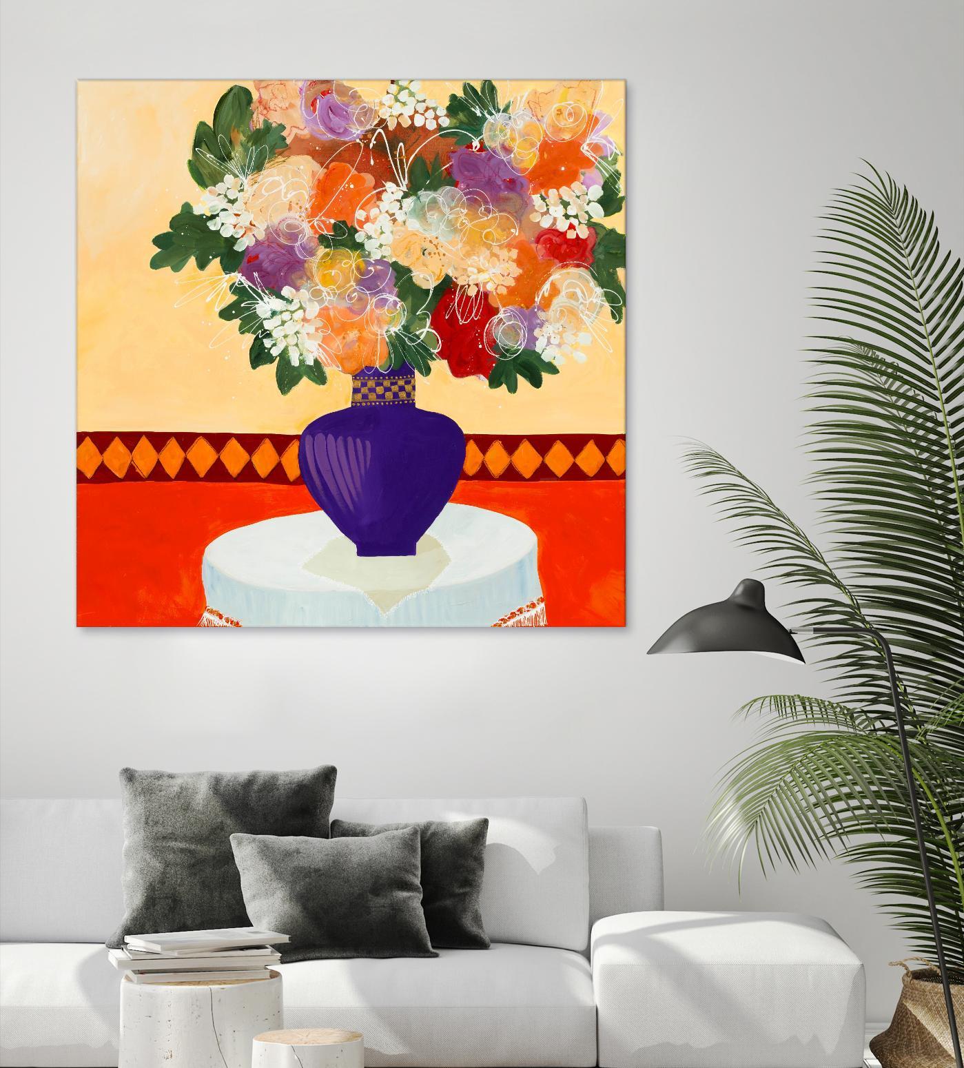 Taking In The Joy by Ruth Fromstein on GIANT ART - oranges floral bouquet