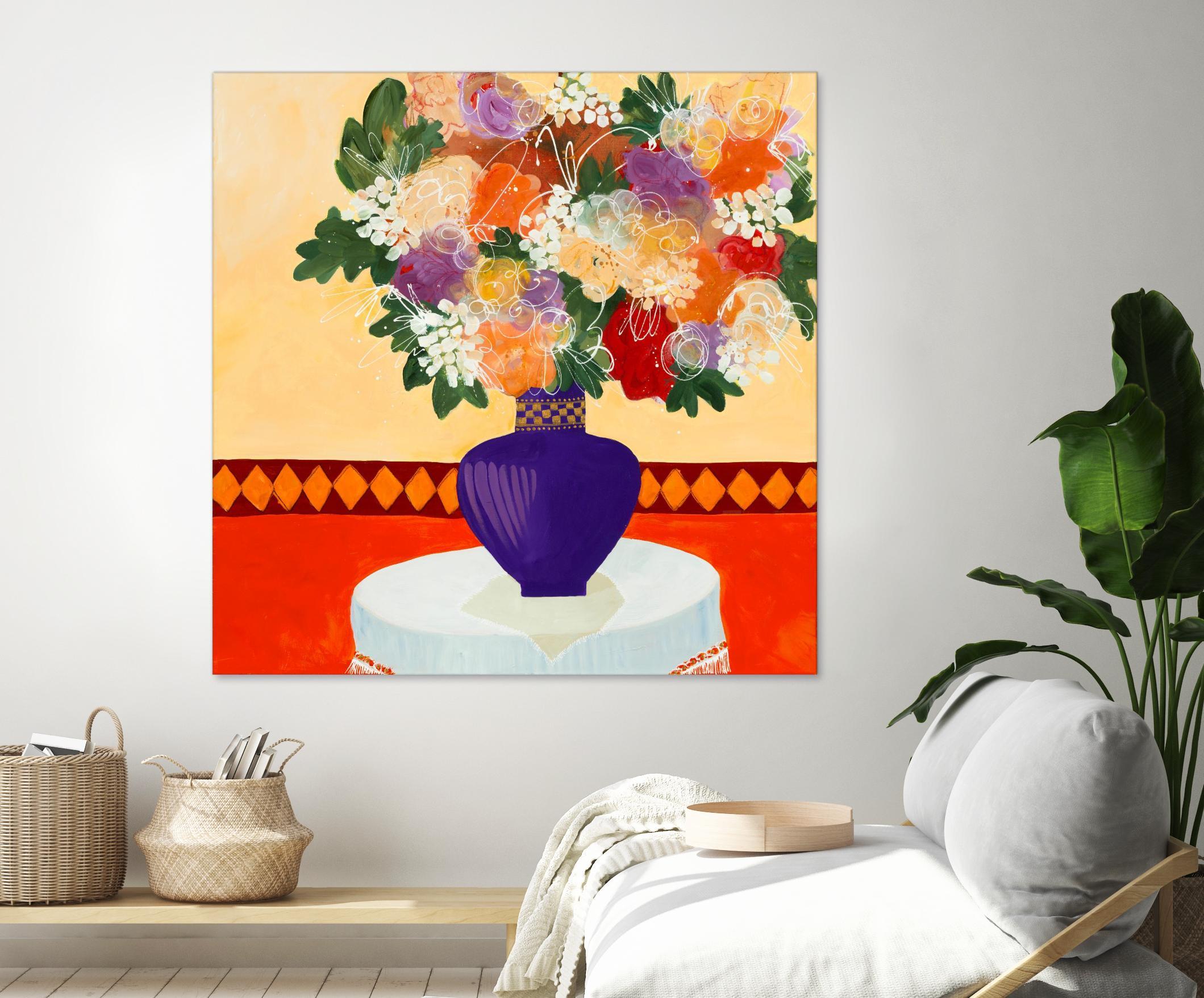 Taking In The Joy by Ruth Fromstein on GIANT ART - oranges floral bouquet