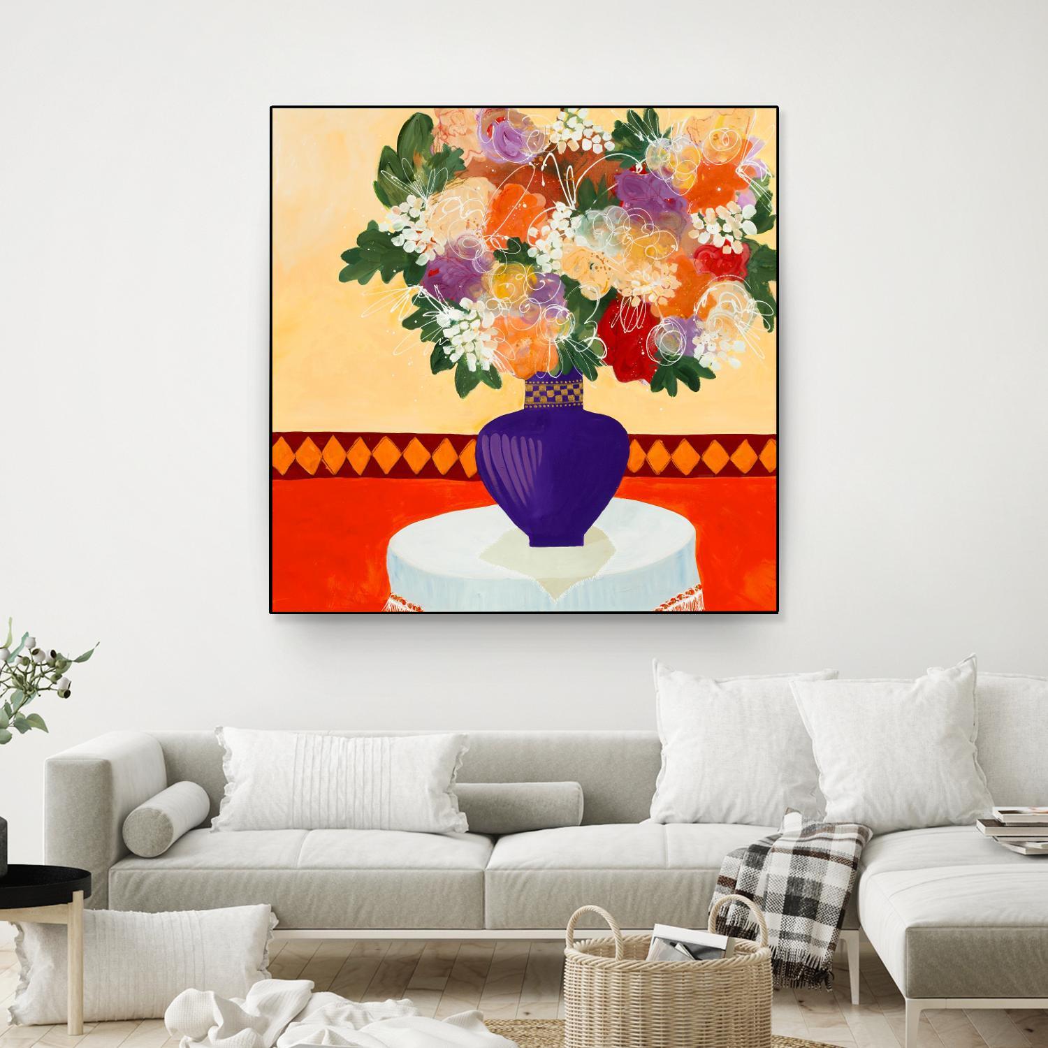 Taking In The Joy by Ruth Fromstein on GIANT ART - oranges floral bouquet
