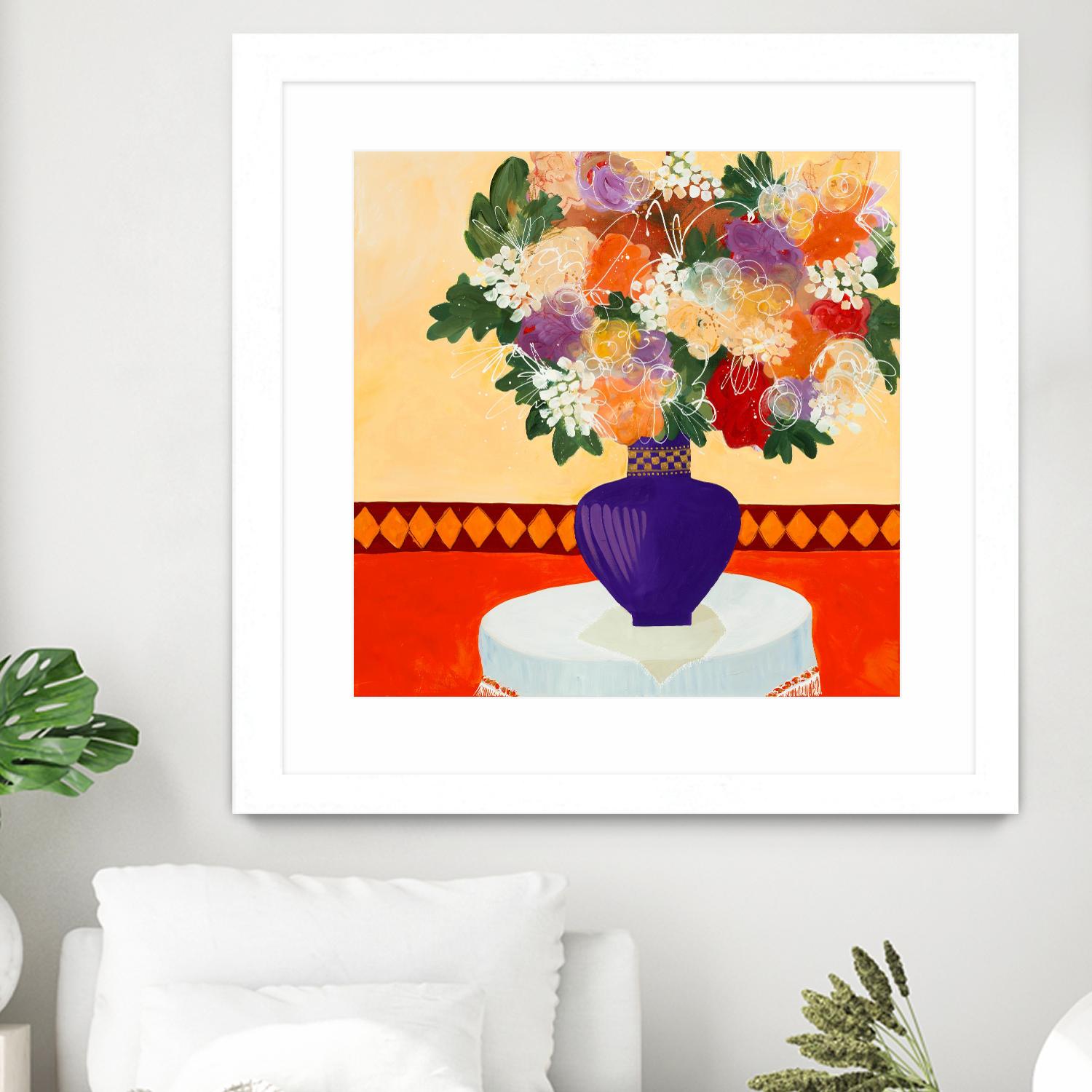 Taking In The Joy by Ruth Fromstein on GIANT ART - oranges floral bouquet