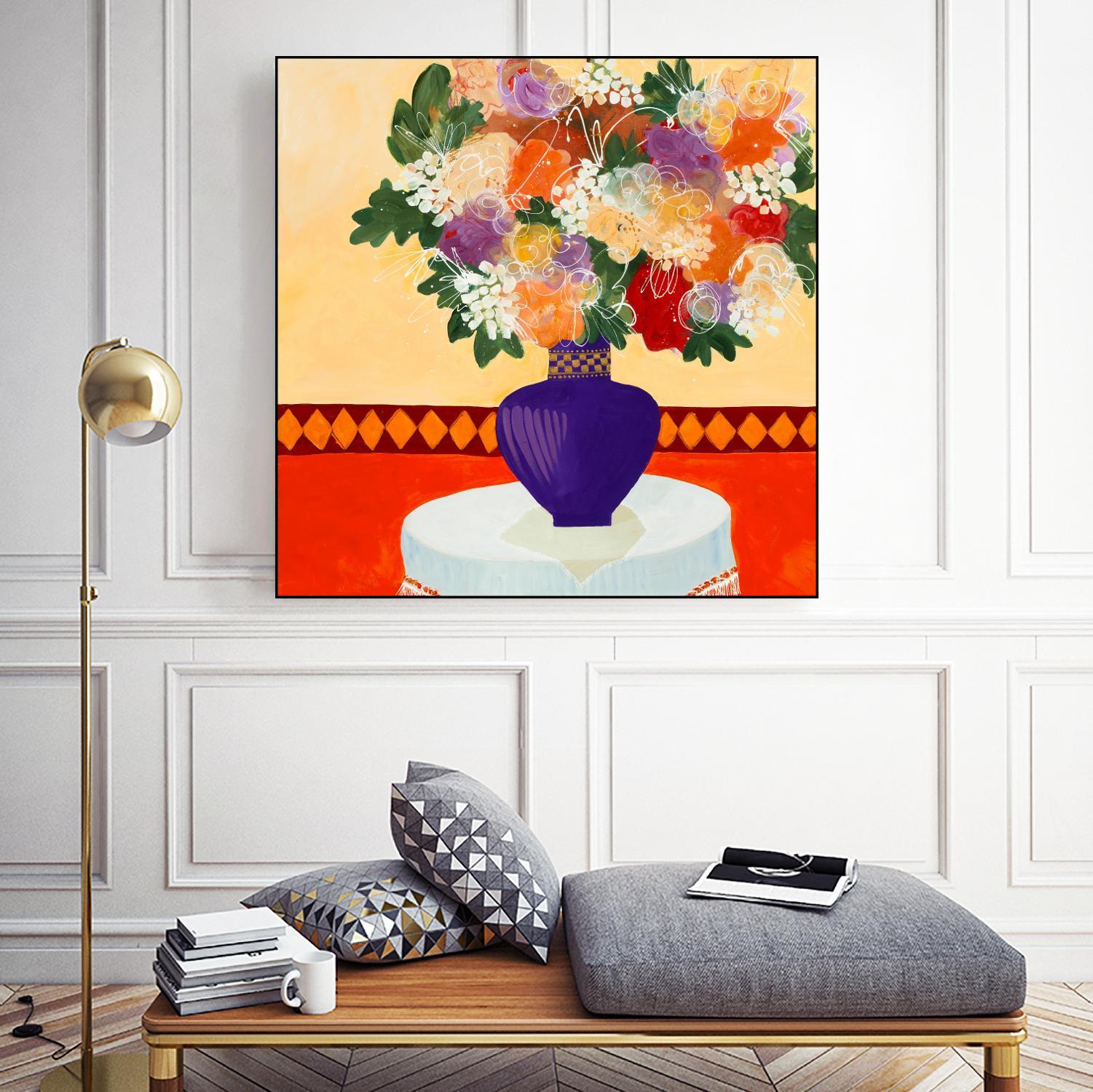 Taking In The Joy by Ruth Fromstein on GIANT ART - oranges floral bouquet
