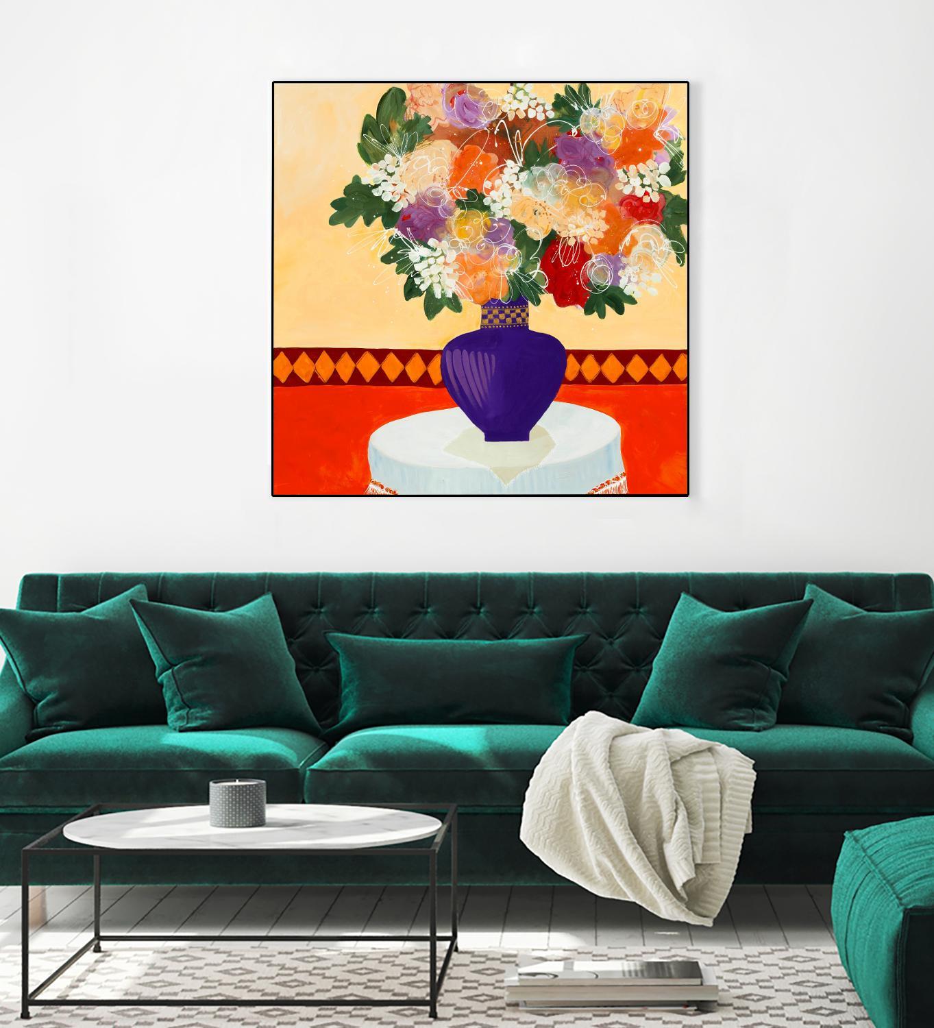 Taking In The Joy by Ruth Fromstein on GIANT ART - oranges floral bouquet