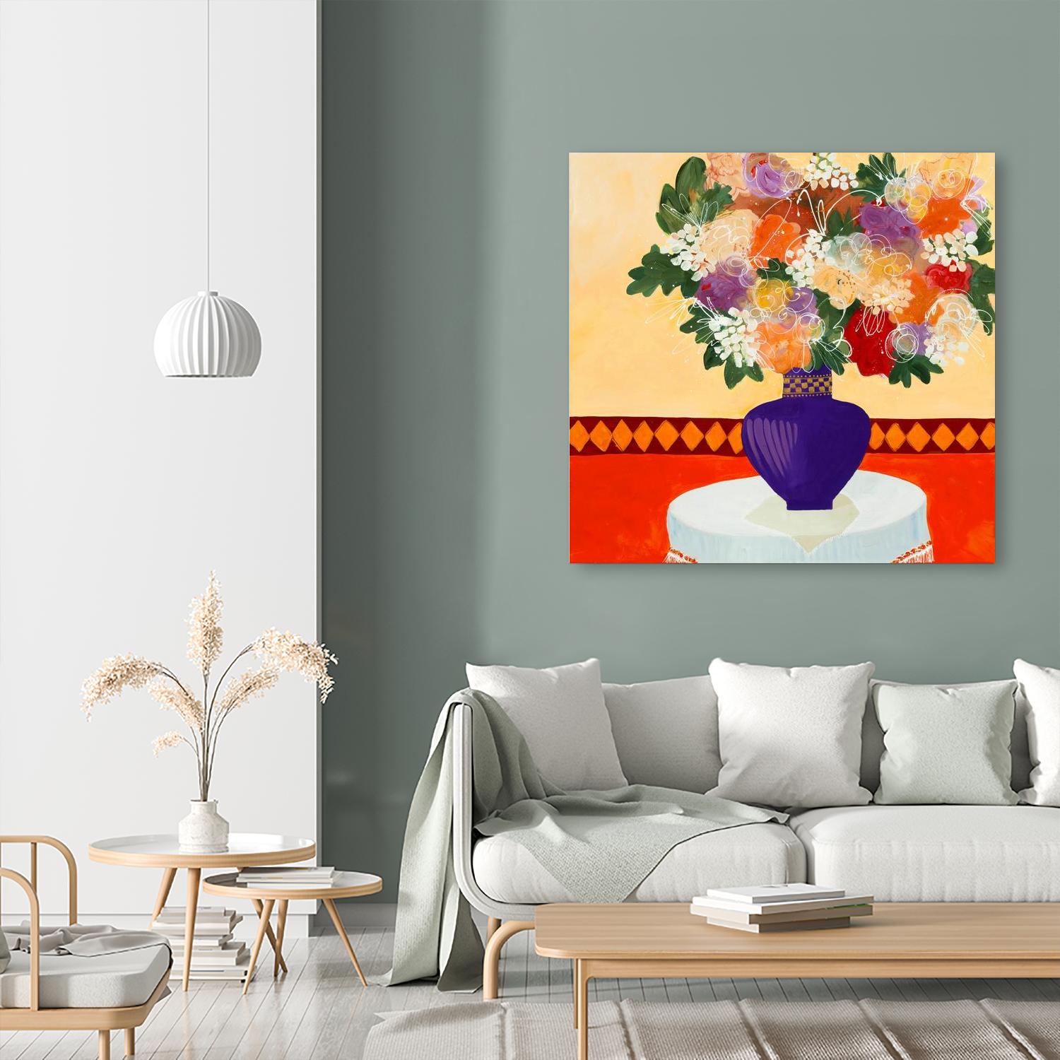 Taking In The Joy by Ruth Fromstein on GIANT ART - oranges floral bouquet