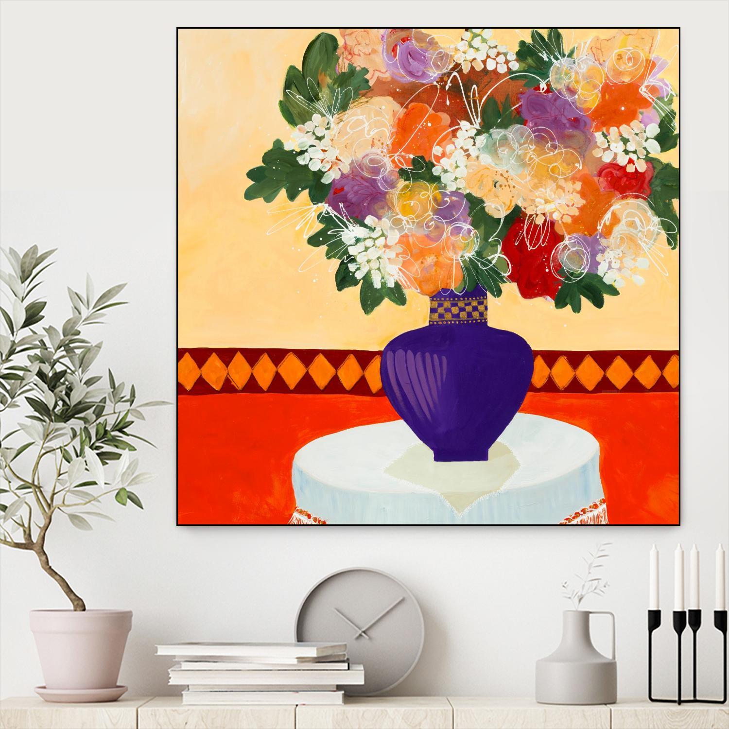 Taking In The Joy by Ruth Fromstein on GIANT ART - oranges floral bouquet