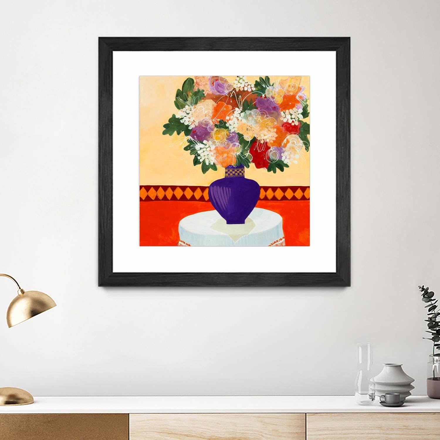 Taking In The Joy by Ruth Fromstein on GIANT ART - oranges floral bouquet