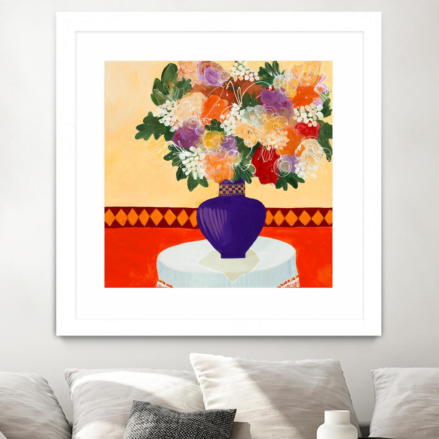 Taking In The Joy by Ruth Fromstein on GIANT ART - oranges floral bouquet
