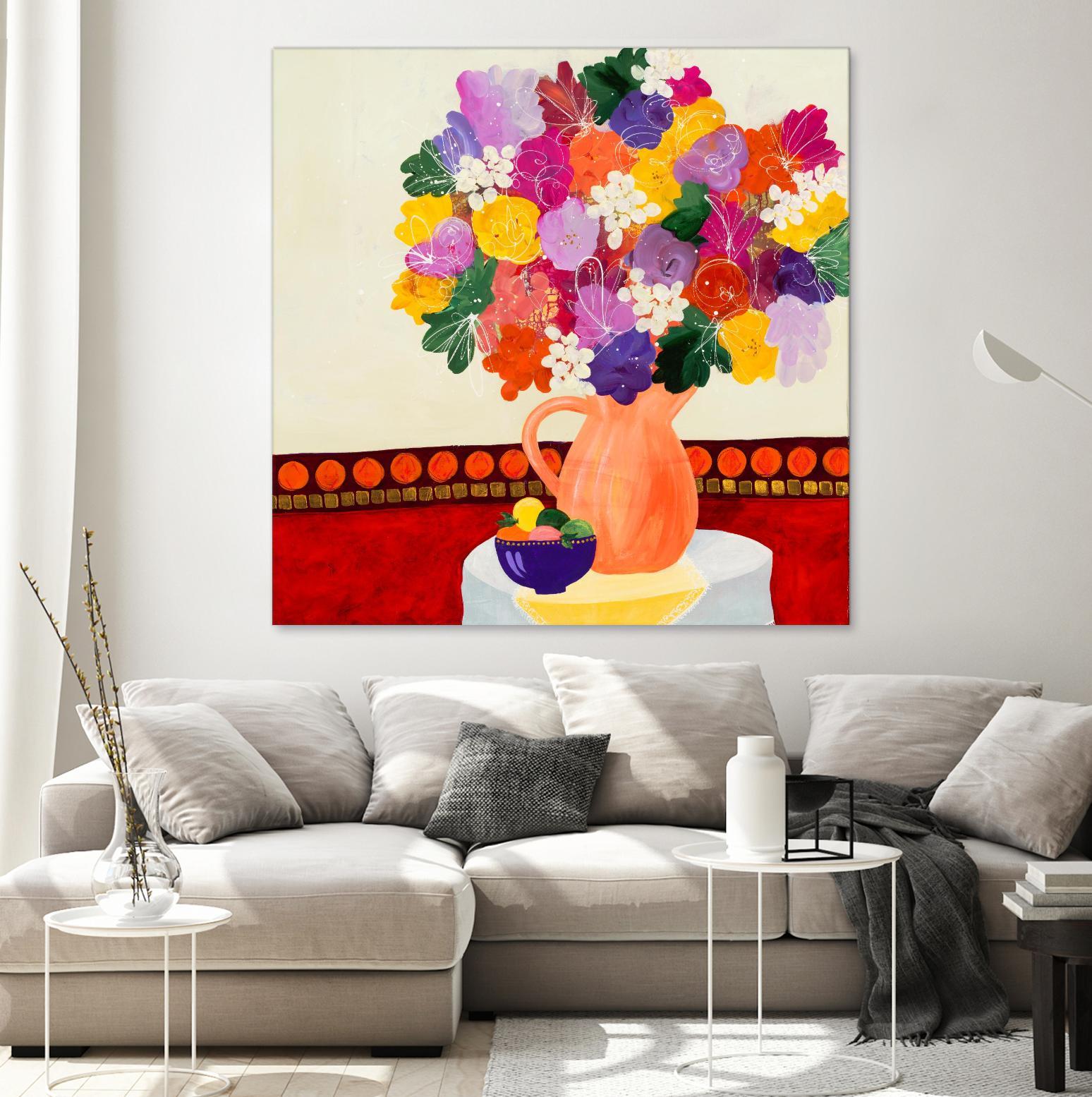Taking In The Love by Ruth Fromstein on GIANT ART - oranges floral bouquet