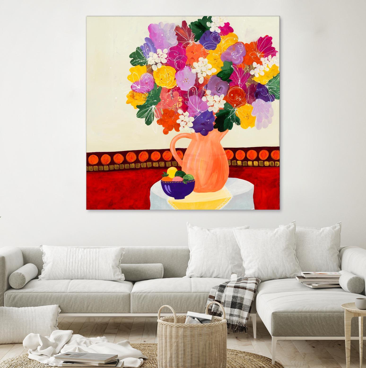 Taking In The Love by Ruth Fromstein on GIANT ART - oranges floral bouquet