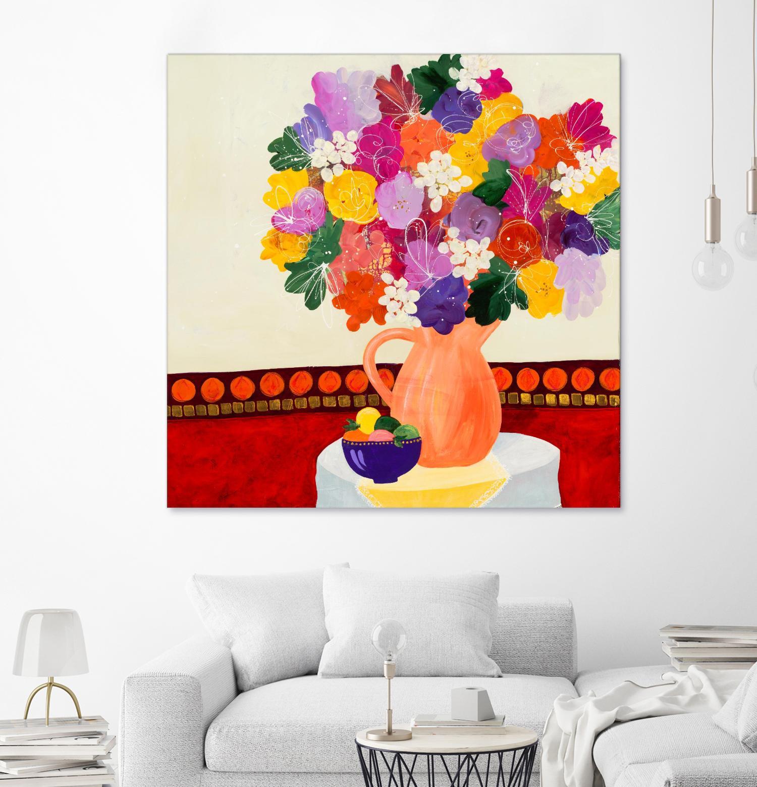Taking In The Love by Ruth Fromstein on GIANT ART - oranges floral bouquet