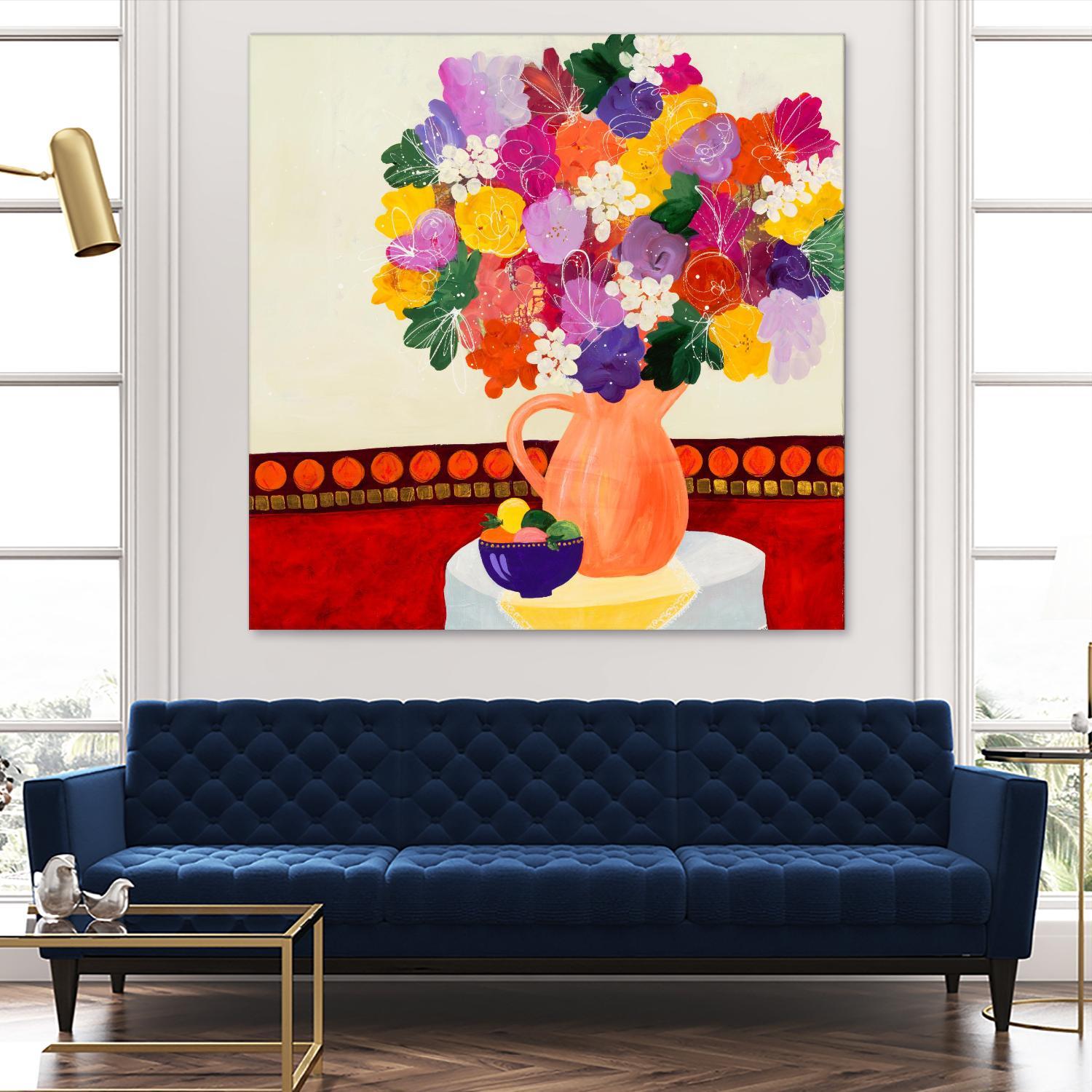 Taking In The Love by Ruth Fromstein on GIANT ART - oranges floral bouquet