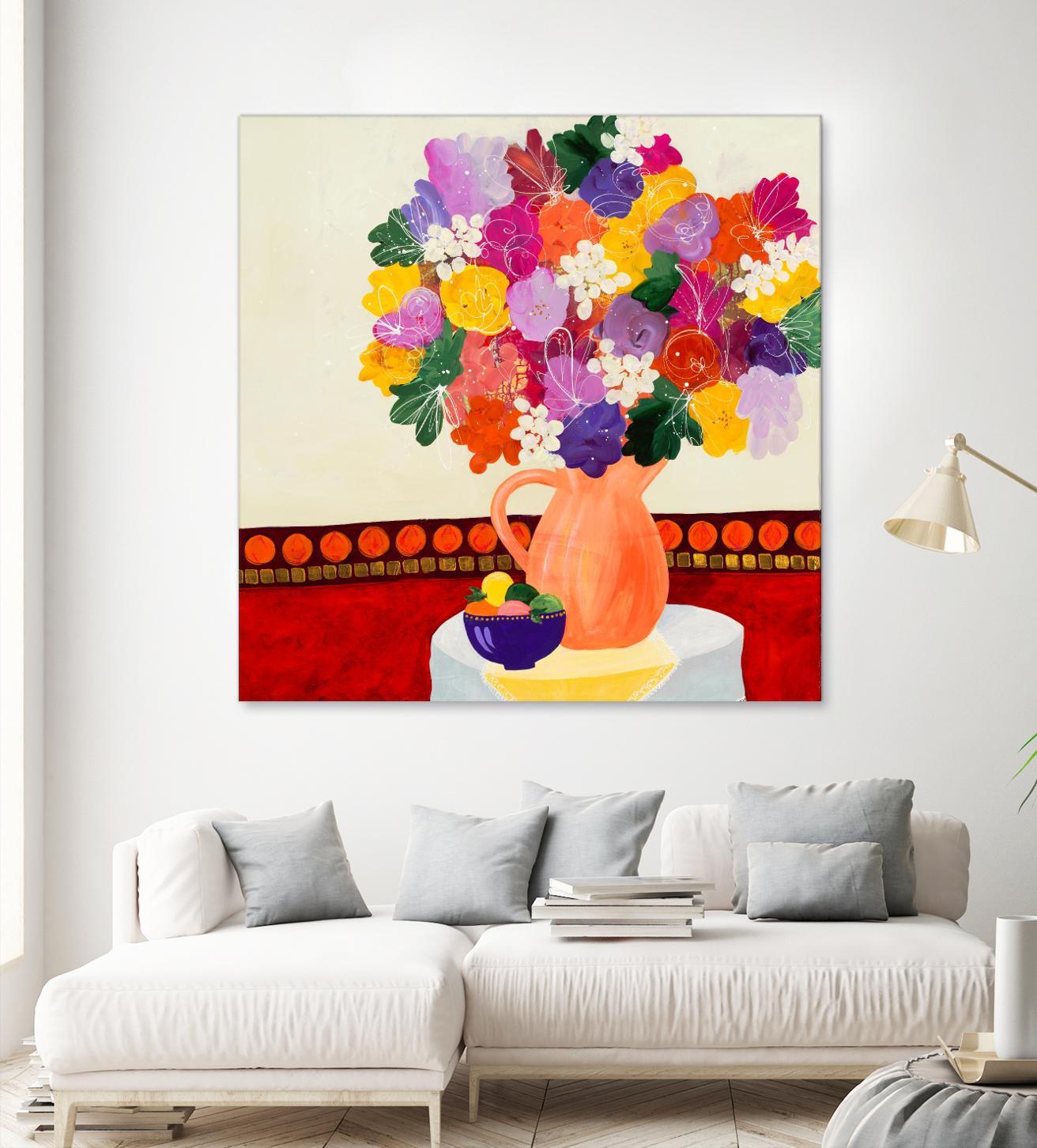 Taking In The Love by Ruth Fromstein on GIANT ART - oranges floral bouquet