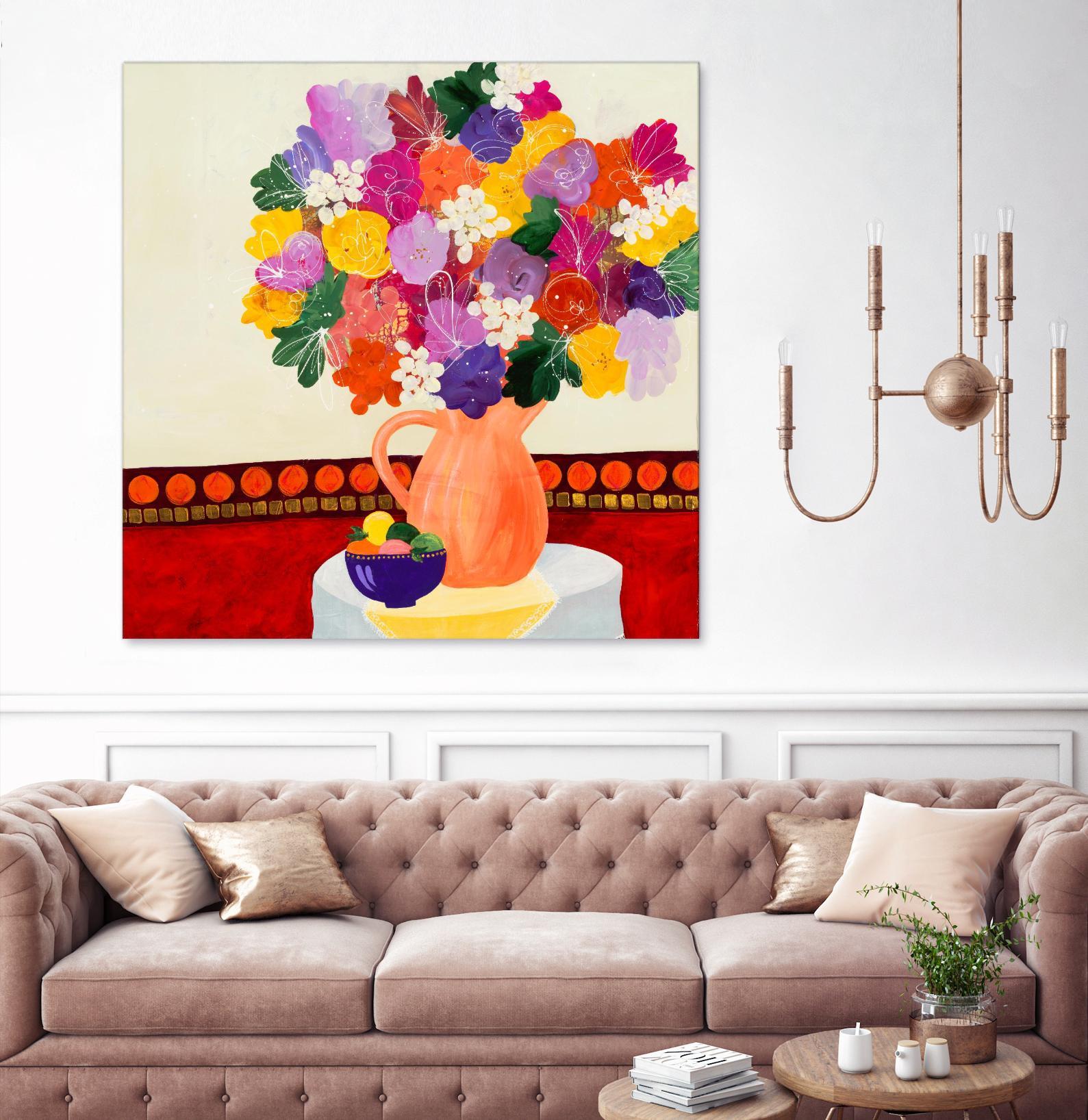 Taking In The Love by Ruth Fromstein on GIANT ART - oranges floral bouquet