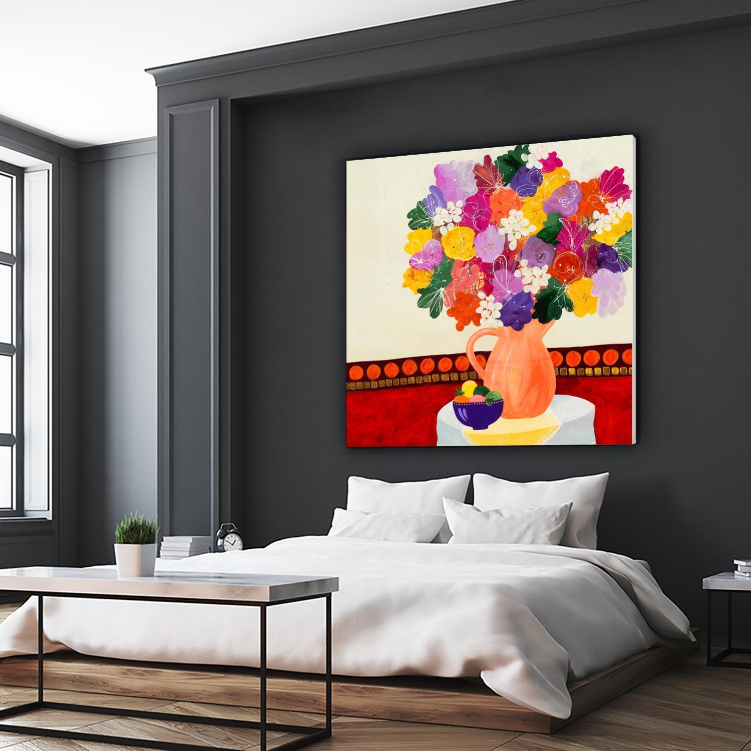 Taking In The Love by Ruth Fromstein on GIANT ART - oranges floral bouquet
