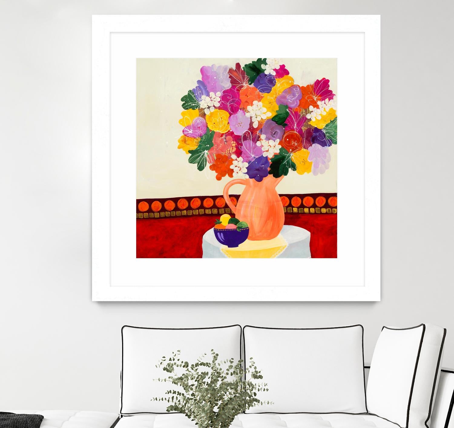 Taking In The Love by Ruth Fromstein on GIANT ART - oranges floral bouquet