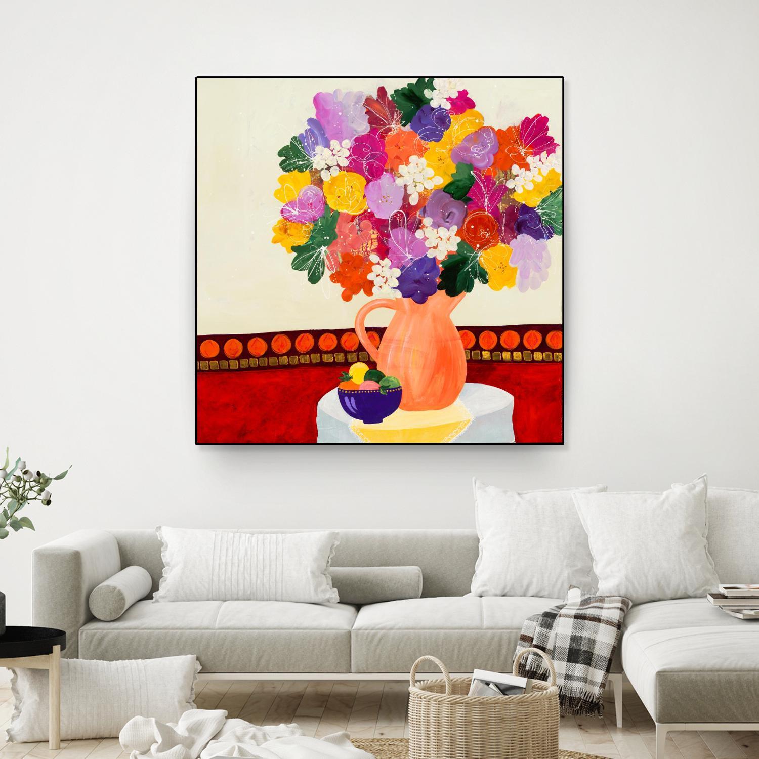 Taking In The Love by Ruth Fromstein on GIANT ART - oranges floral bouquet