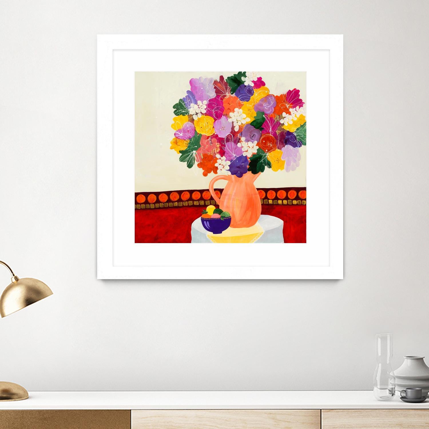 Taking In The Love by Ruth Fromstein on GIANT ART - oranges floral bouquet