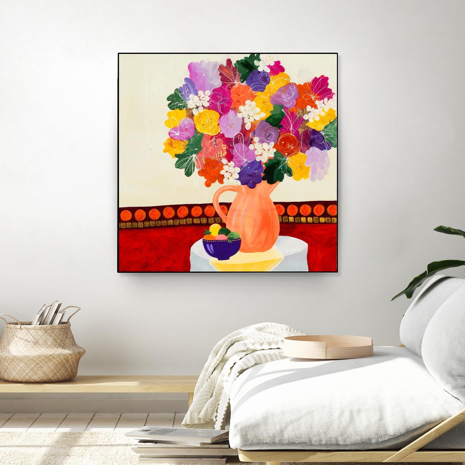 Taking In The Love by Ruth Fromstein on GIANT ART - oranges floral bouquet