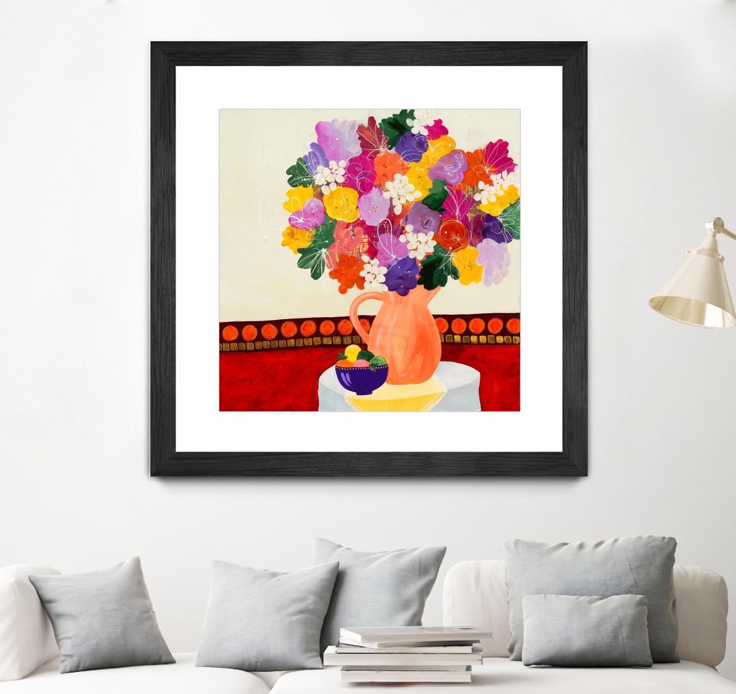 Taking In The Love by Ruth Fromstein on GIANT ART - oranges floral bouquet
