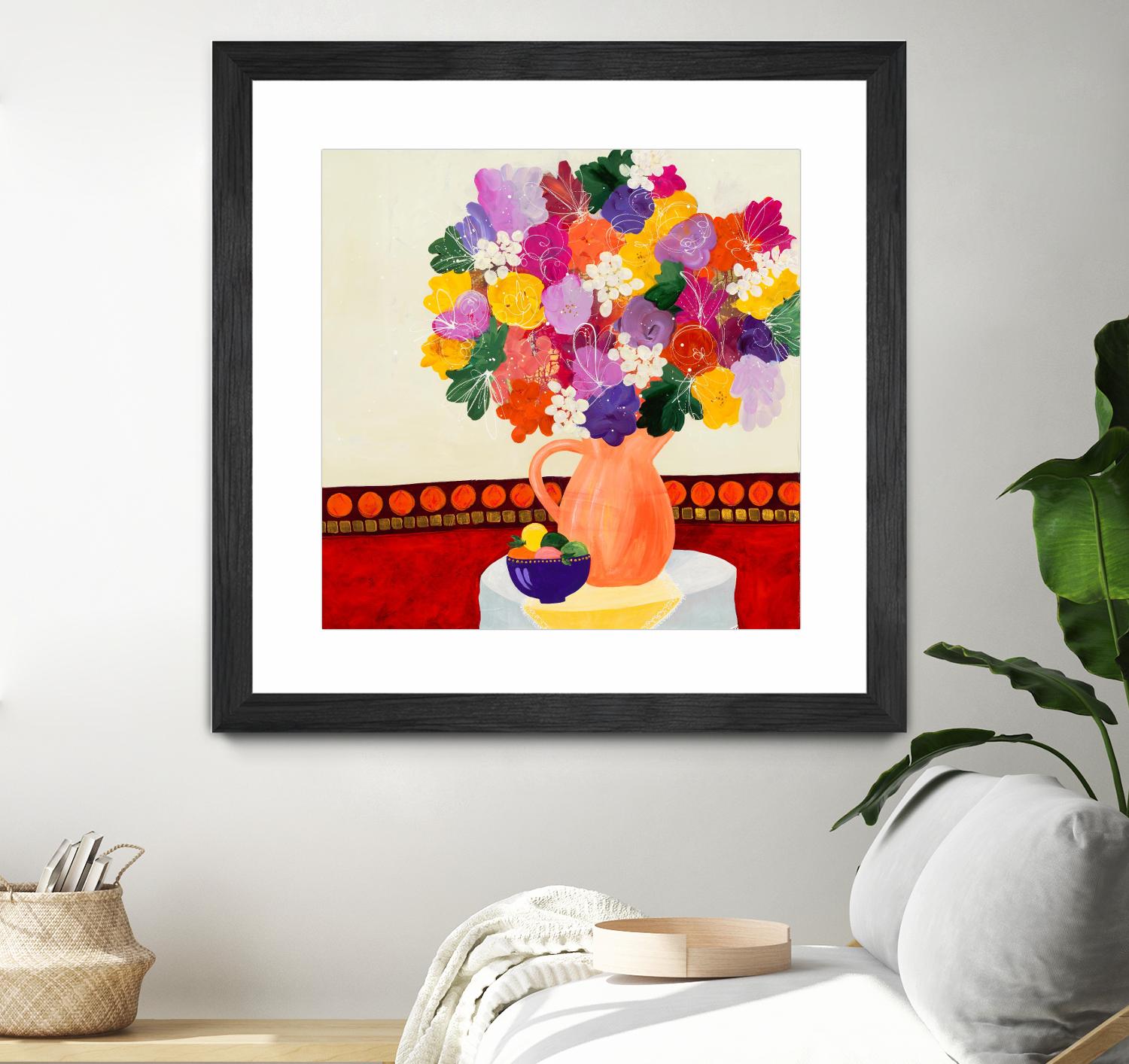 Taking In The Love by Ruth Fromstein on GIANT ART - oranges floral bouquet