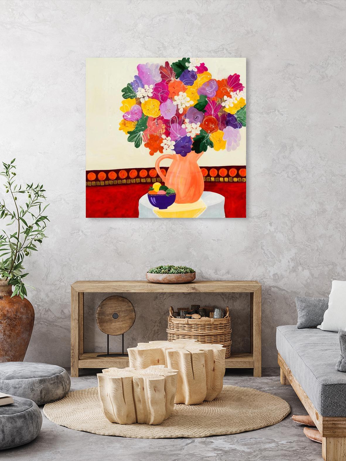 Taking In The Love by Ruth Fromstein on GIANT ART - oranges floral bouquet