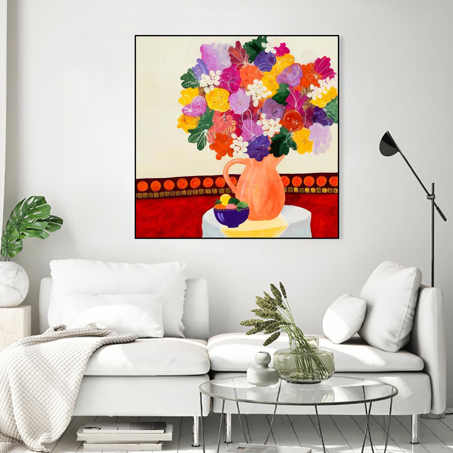 Taking In The Love by Ruth Fromstein on GIANT ART - oranges floral bouquet