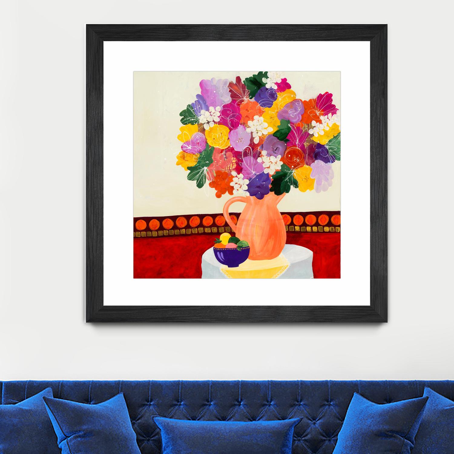 Taking In The Love by Ruth Fromstein on GIANT ART - oranges floral bouquet