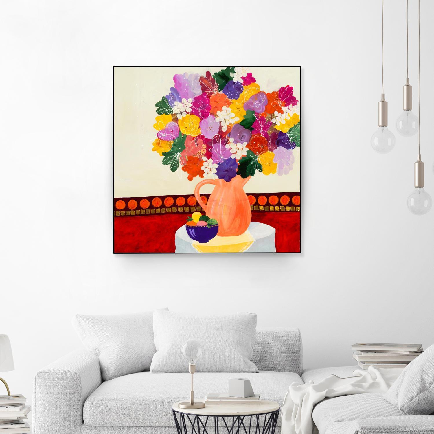 Taking In The Love by Ruth Fromstein on GIANT ART - oranges floral bouquet