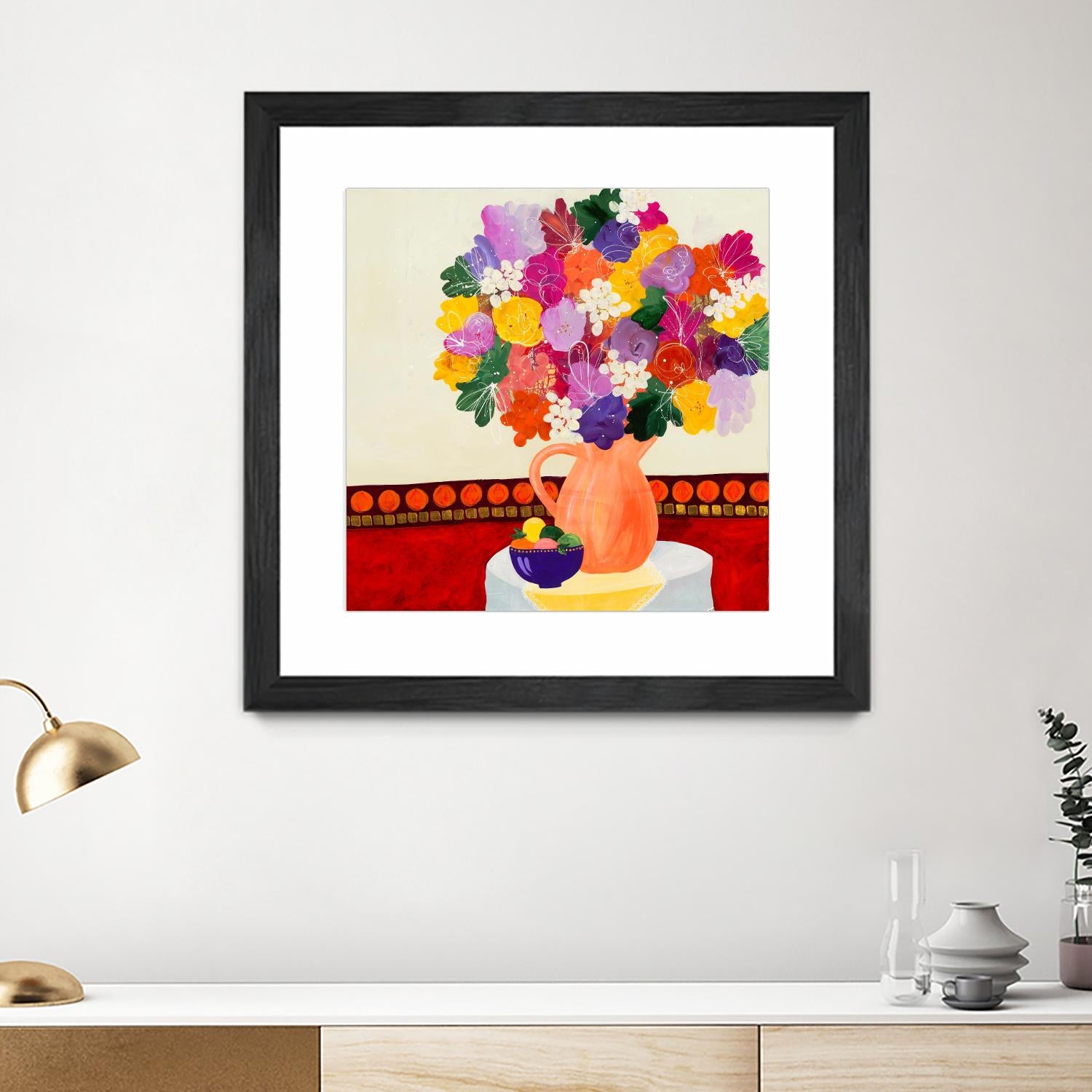 Taking In The Love by Ruth Fromstein on GIANT ART - oranges floral bouquet