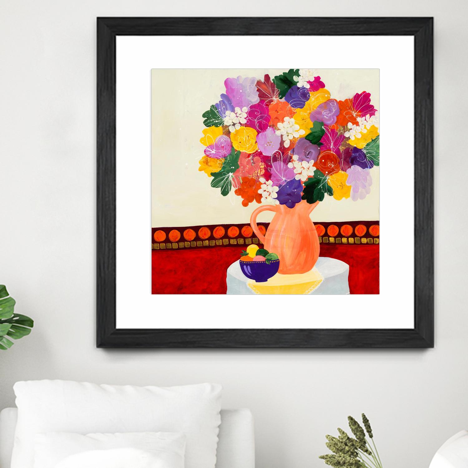 Taking In The Love by Ruth Fromstein on GIANT ART - oranges floral bouquet
