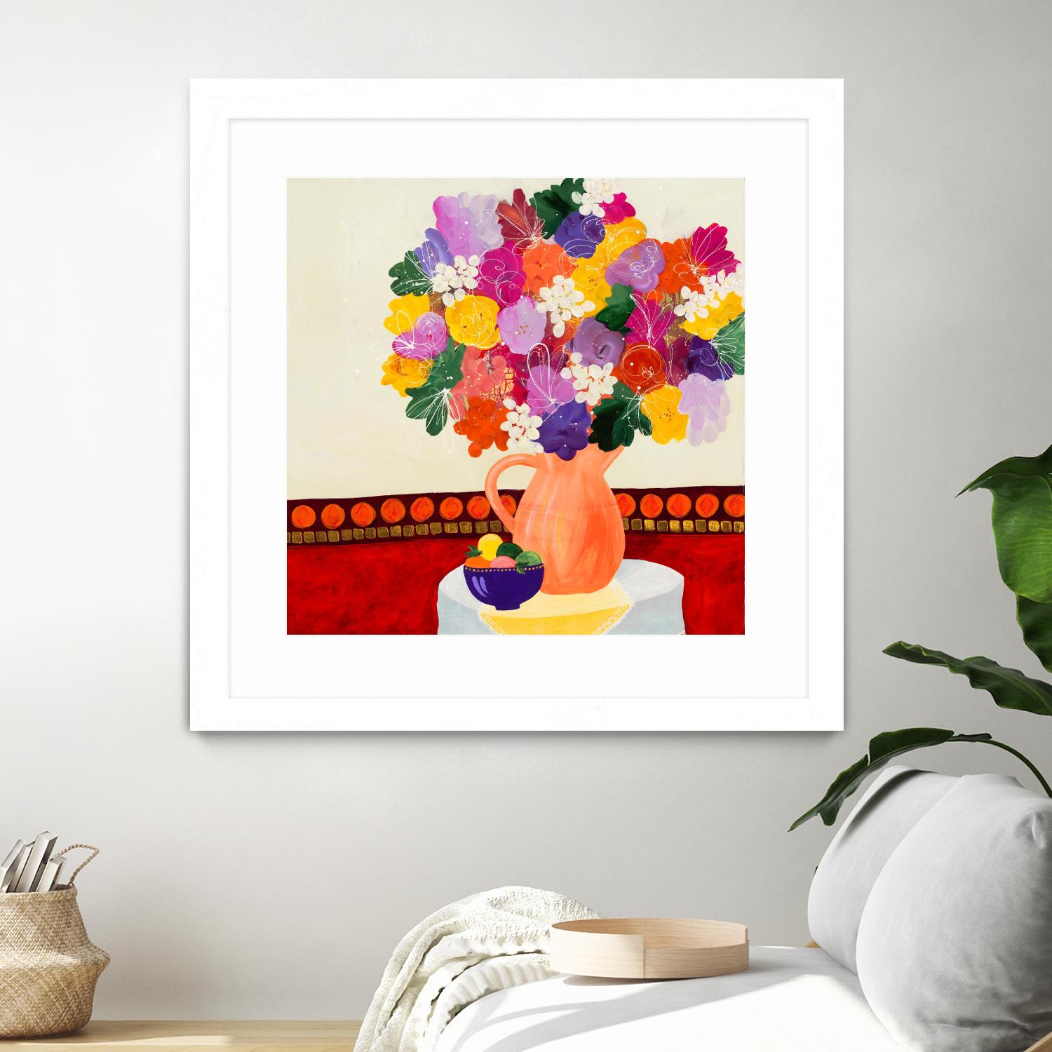 Taking In The Love by Ruth Fromstein on GIANT ART - oranges floral bouquet