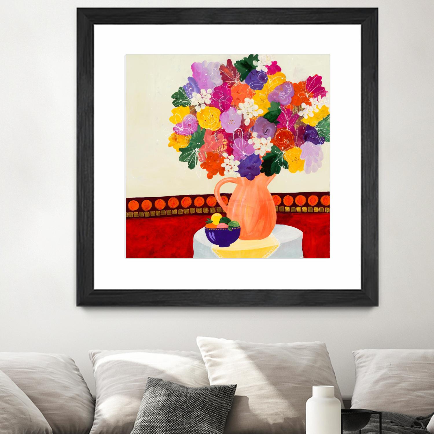 Taking In The Love by Ruth Fromstein on GIANT ART - oranges floral bouquet