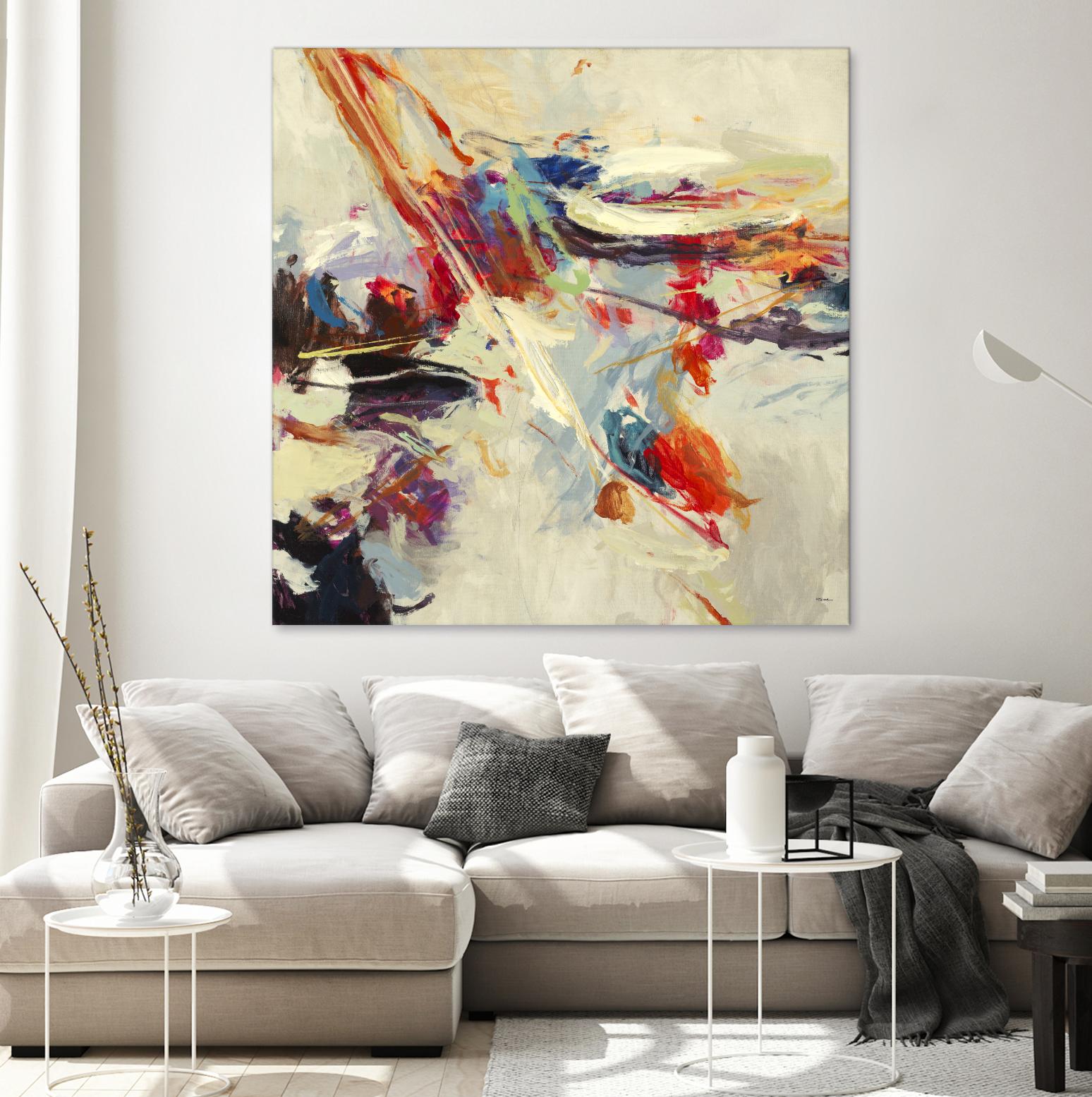Positive Energy I by Randy Hibberd on GIANT ART - beige abstract